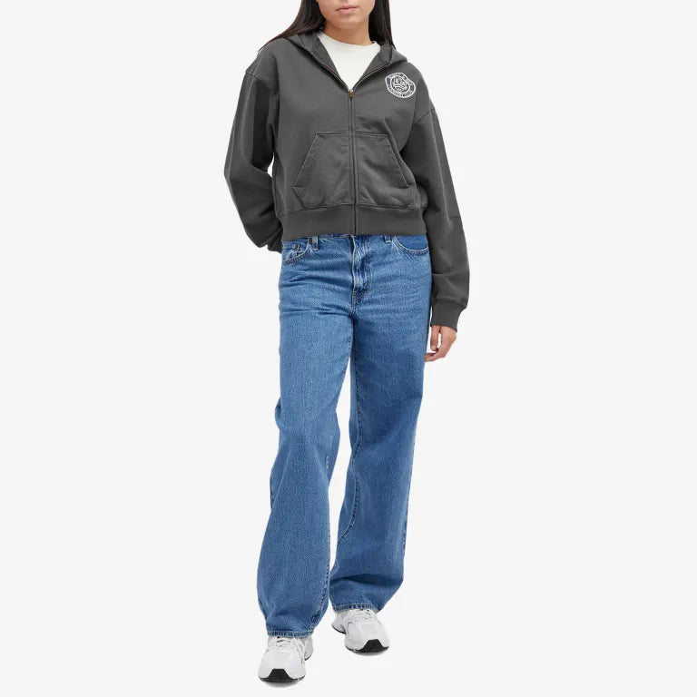 Paris Country Club Zipped Cropped Hoodie