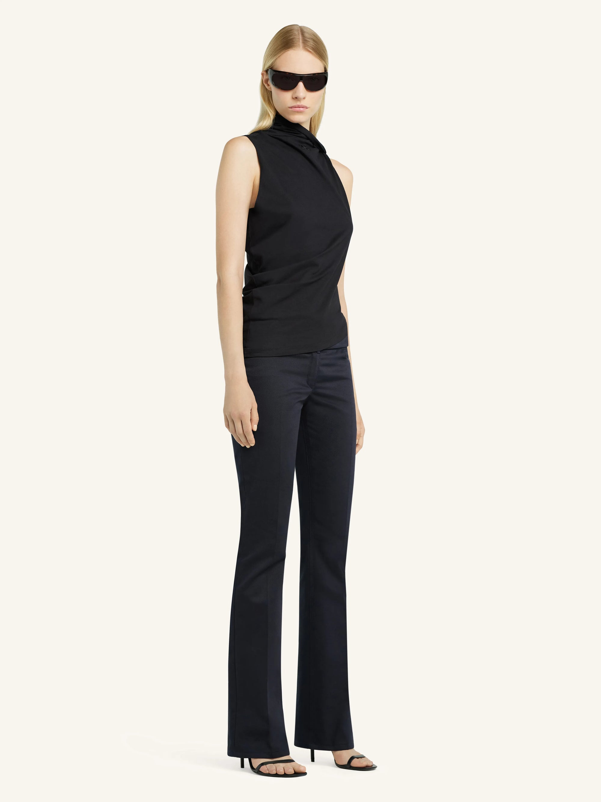 Draped Jersey Top