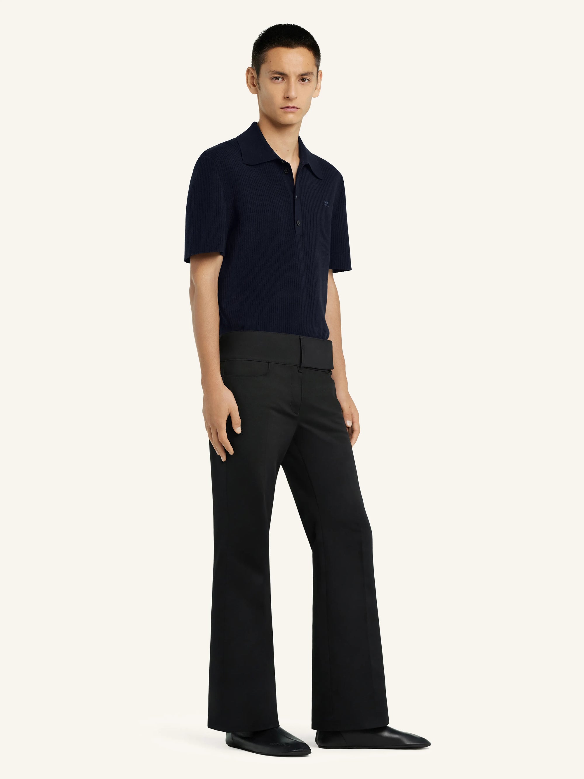 Rib Knit Polo