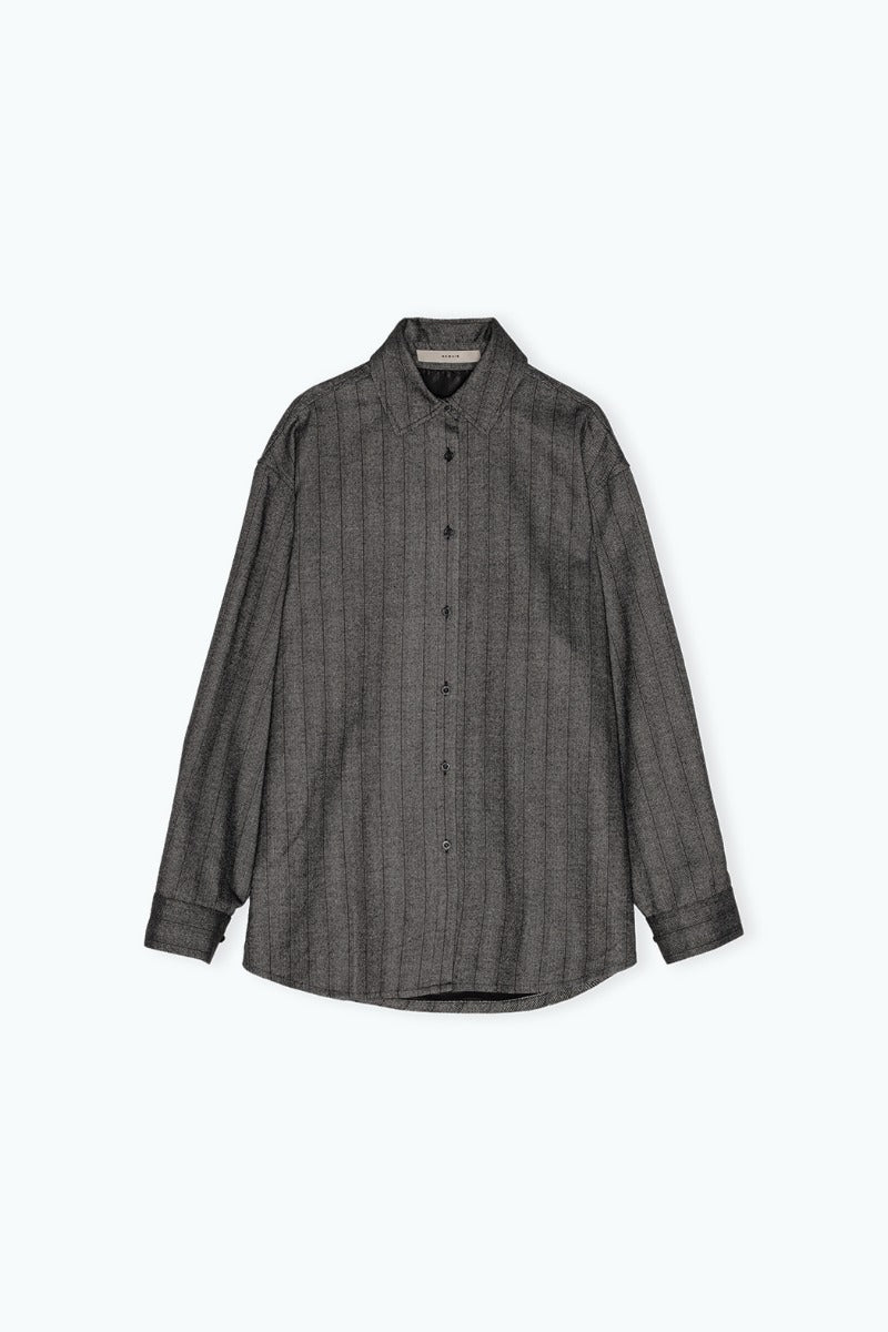 Striped Overshirt Grey