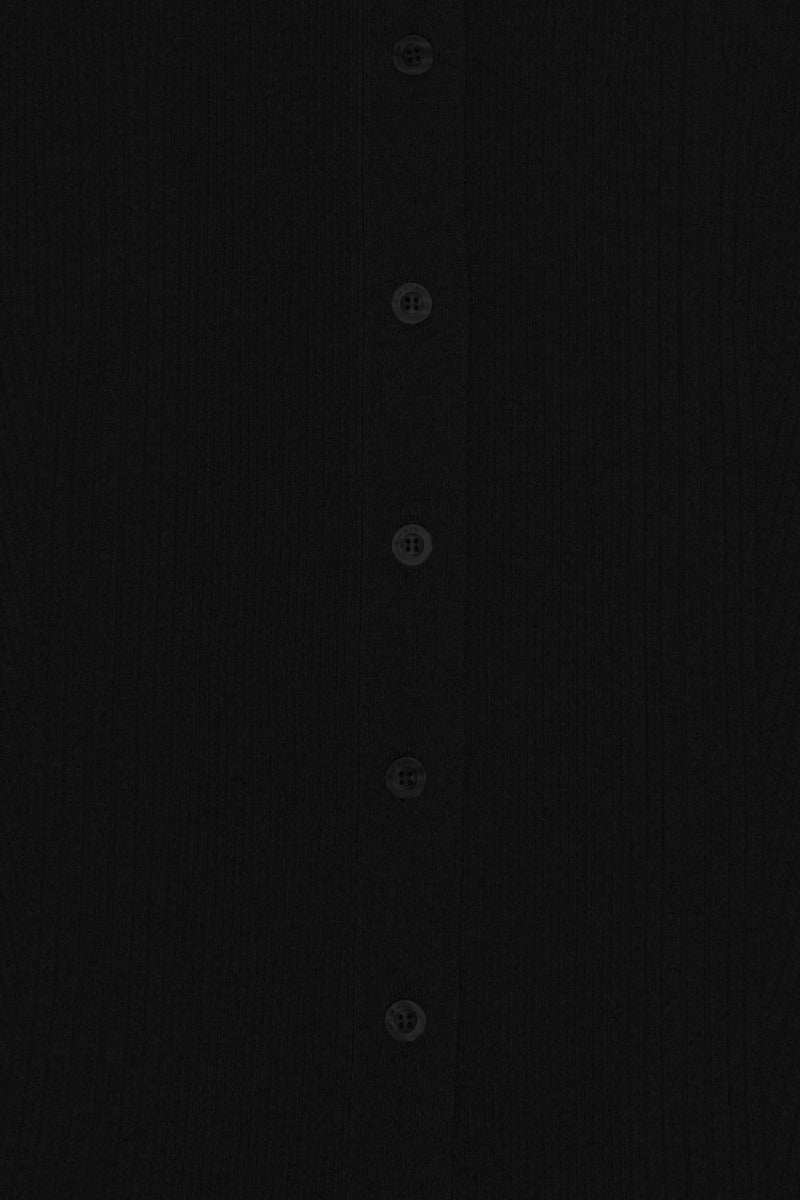 Rib Knit Cardigan Black