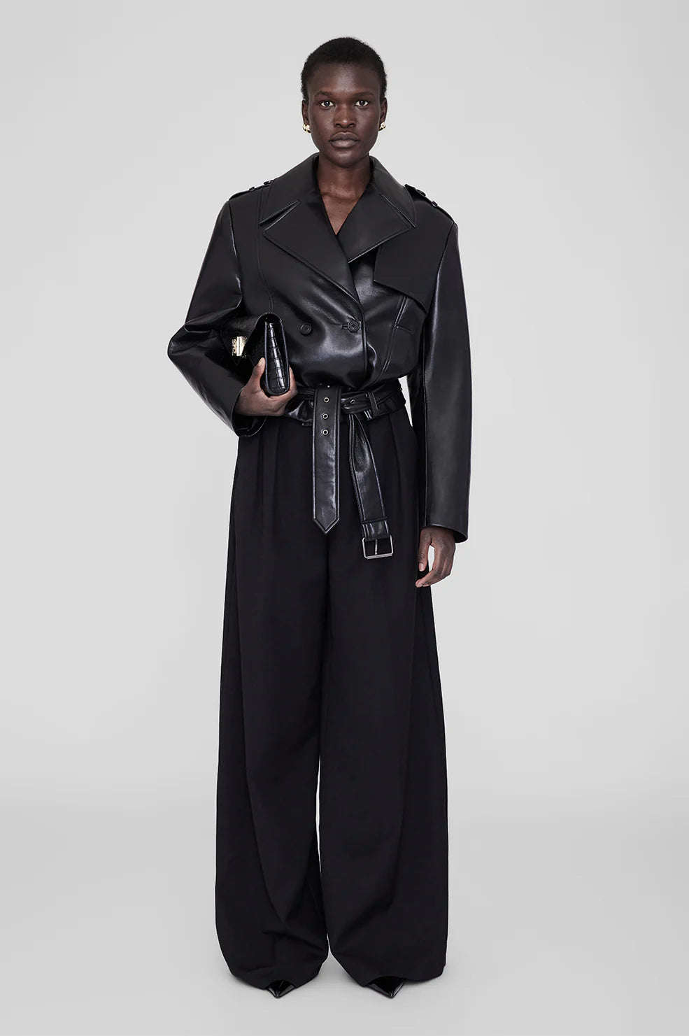 Greer Jacket Black Recycled Leather