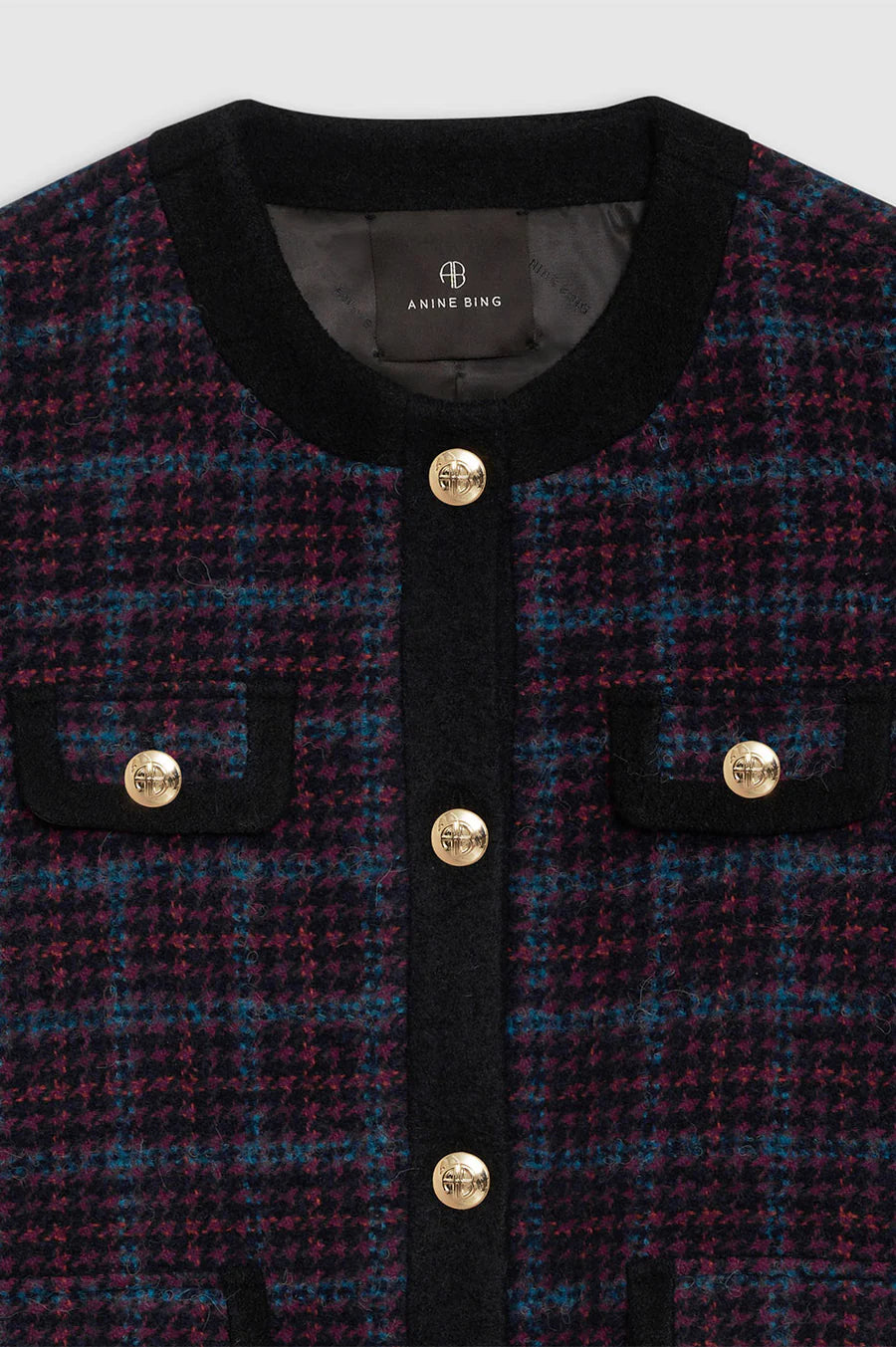 Lydia Jacket Blue ad Red Tweed