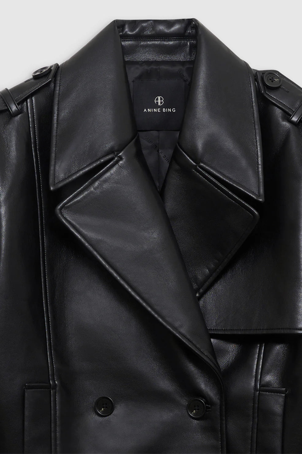 Greer Jacket Black Recycled Leather