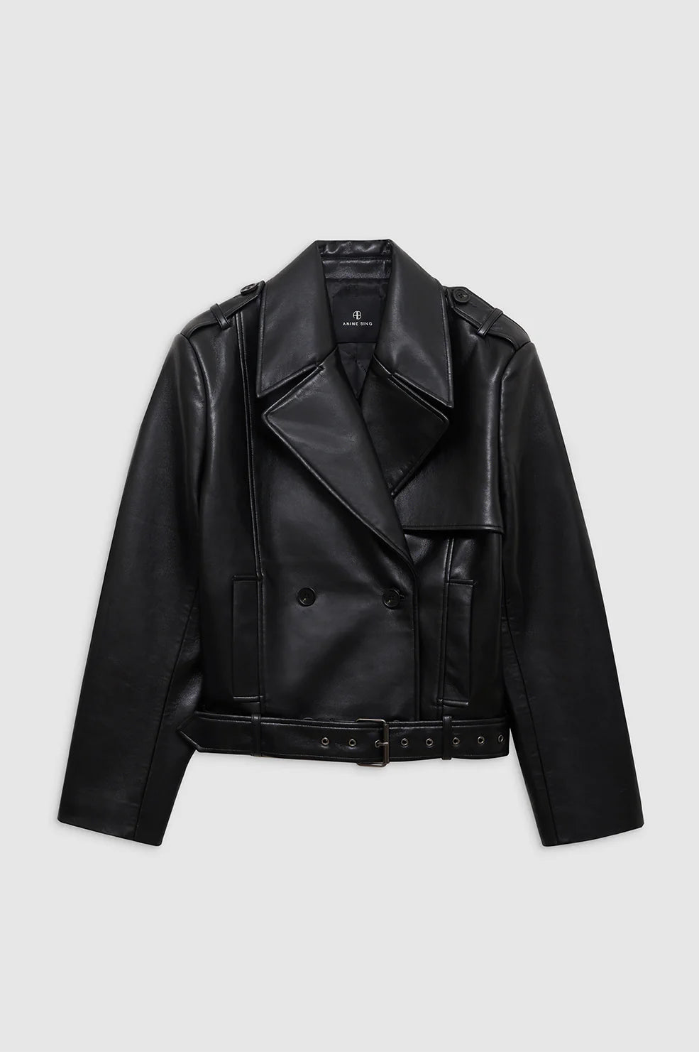 Greer Jacket Black Recycled Leather
