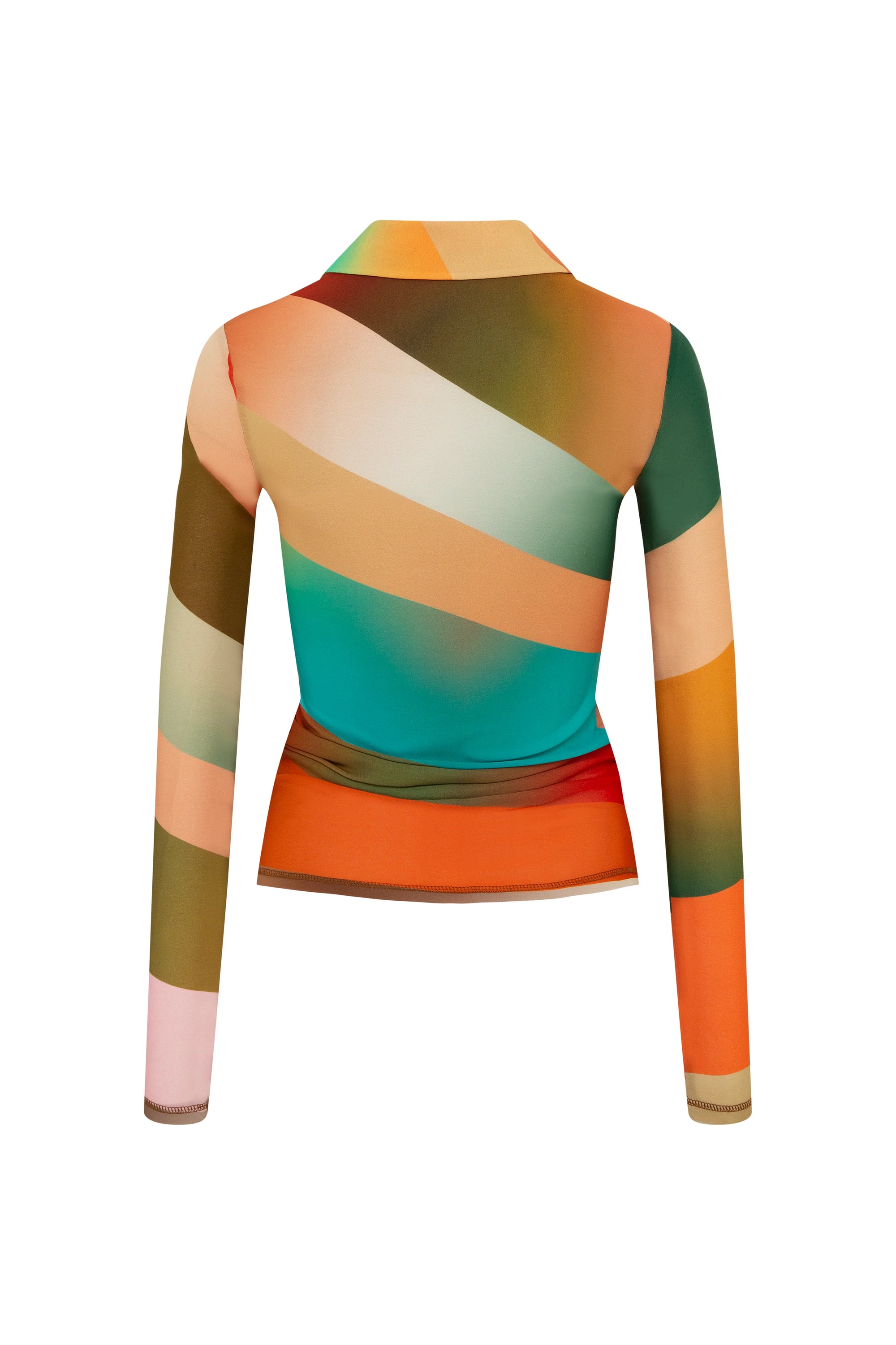 DUO - Sun-ray printed polo top