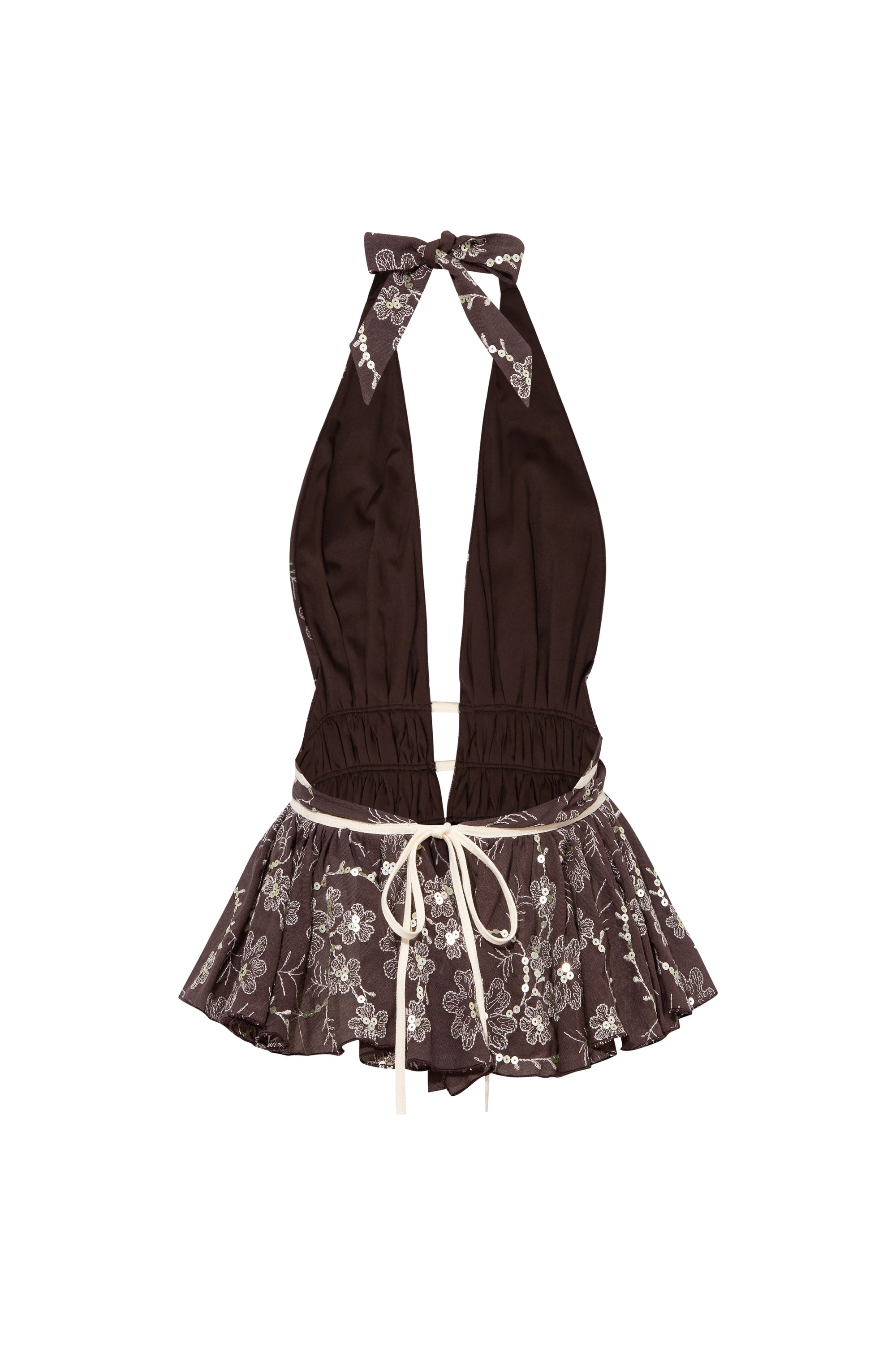 MINILA  Halterneck sequin detailed top