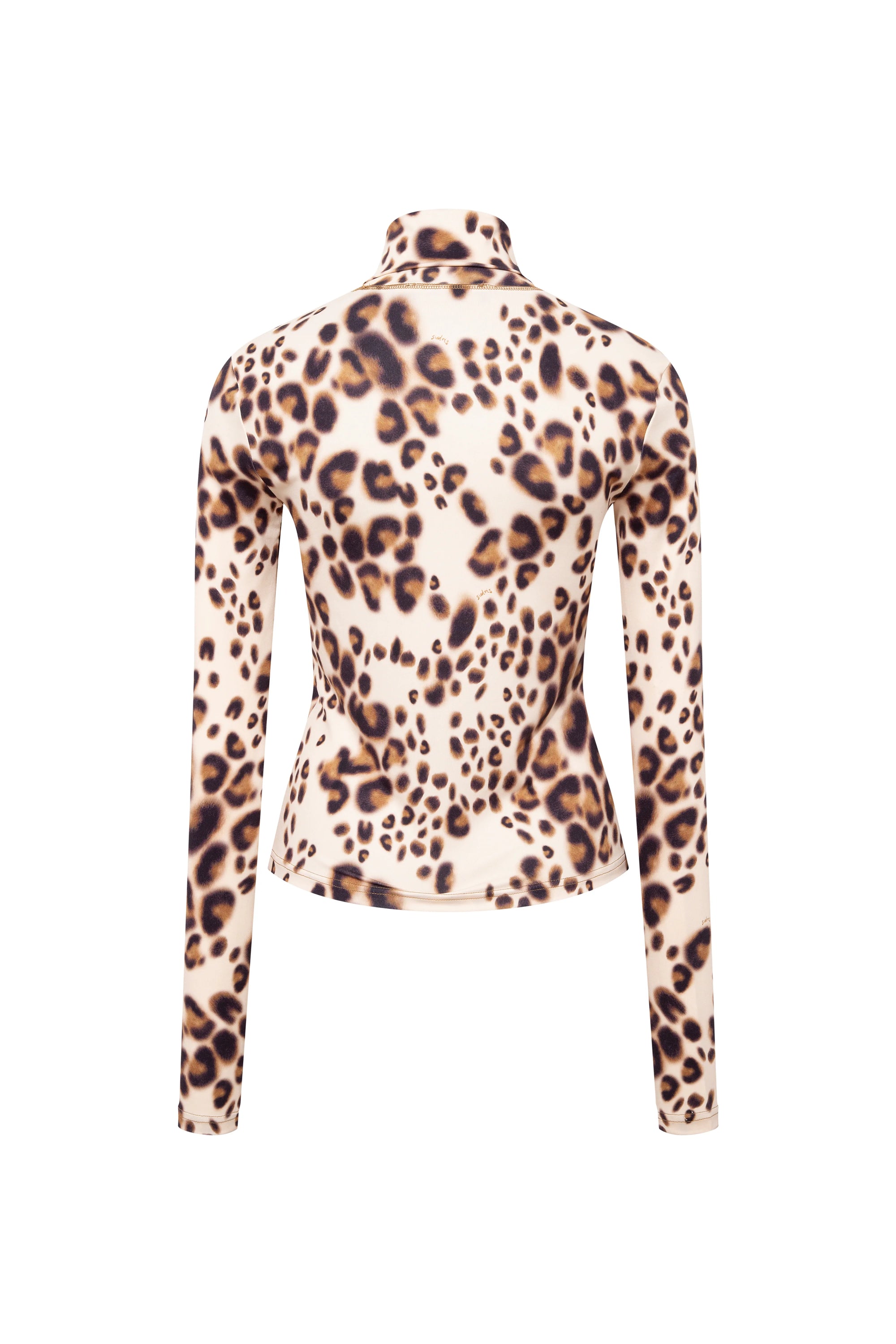 MON  Long sleeve animal-print turtleneck top