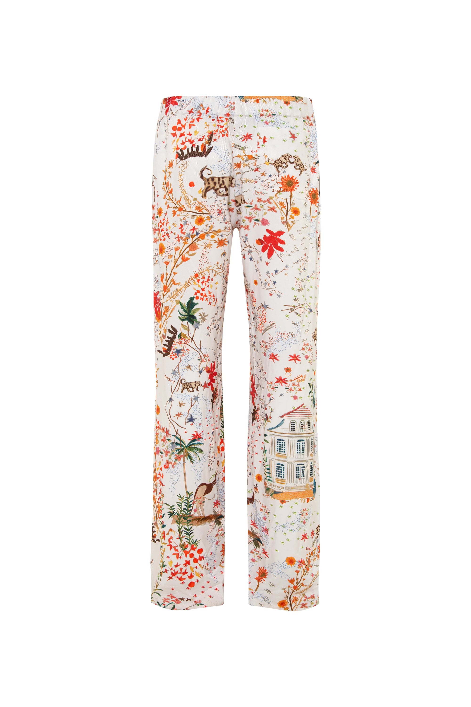 NEDI  Maison print straight-leg drawstring pants