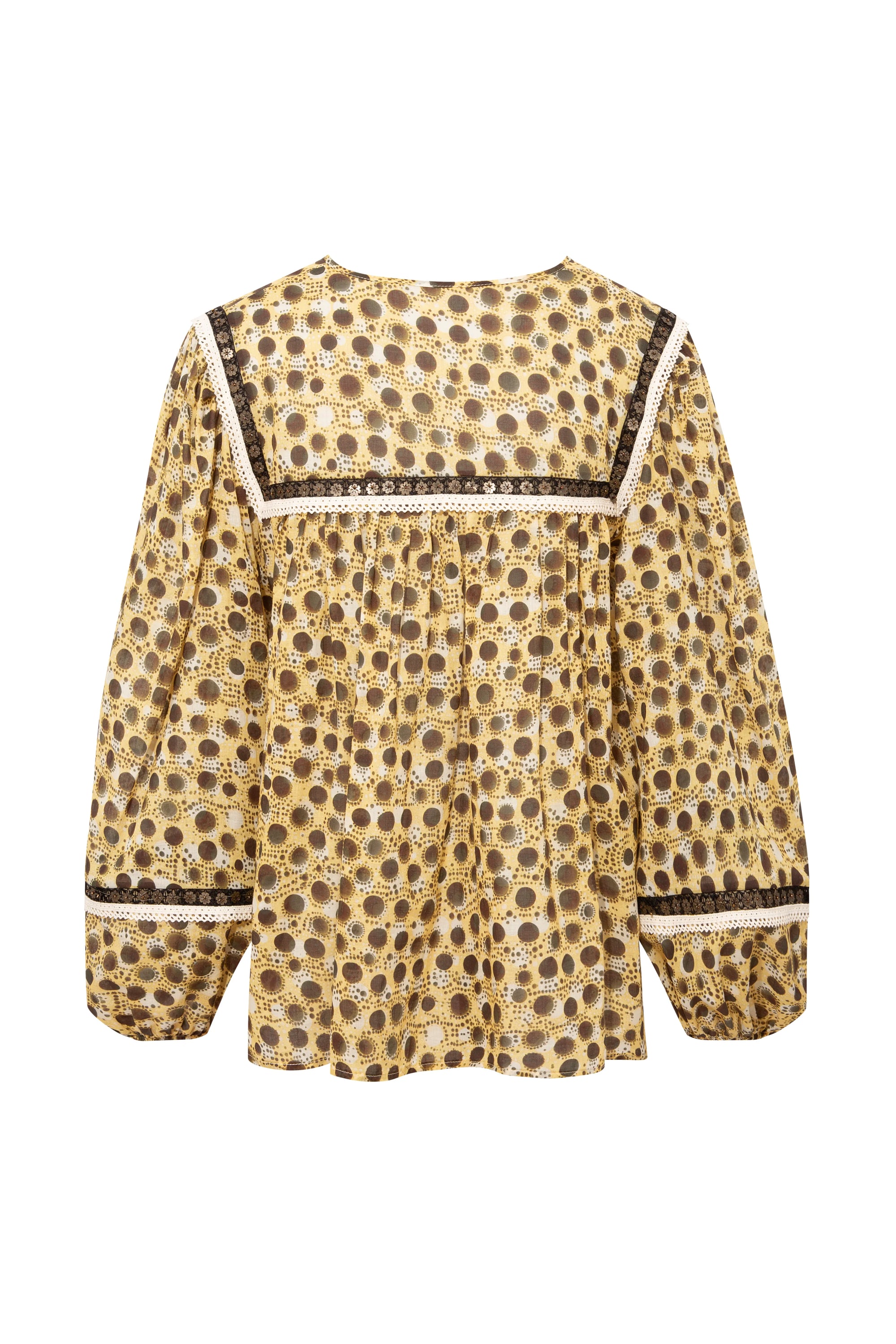 NUYA  Polka-dot puff sleeve top