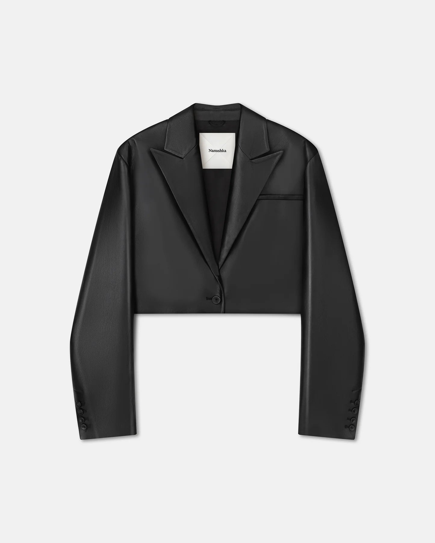 Aidula Cropped Okobor Alt-Leather Blazer