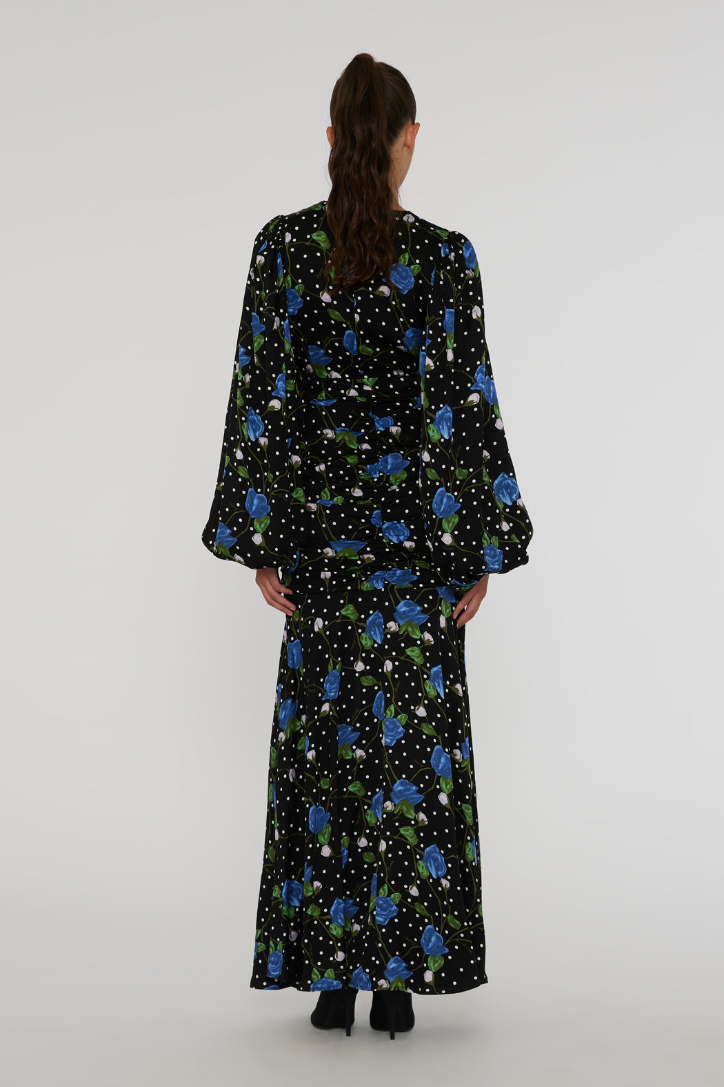 Satin Maxi V-Neck Dress