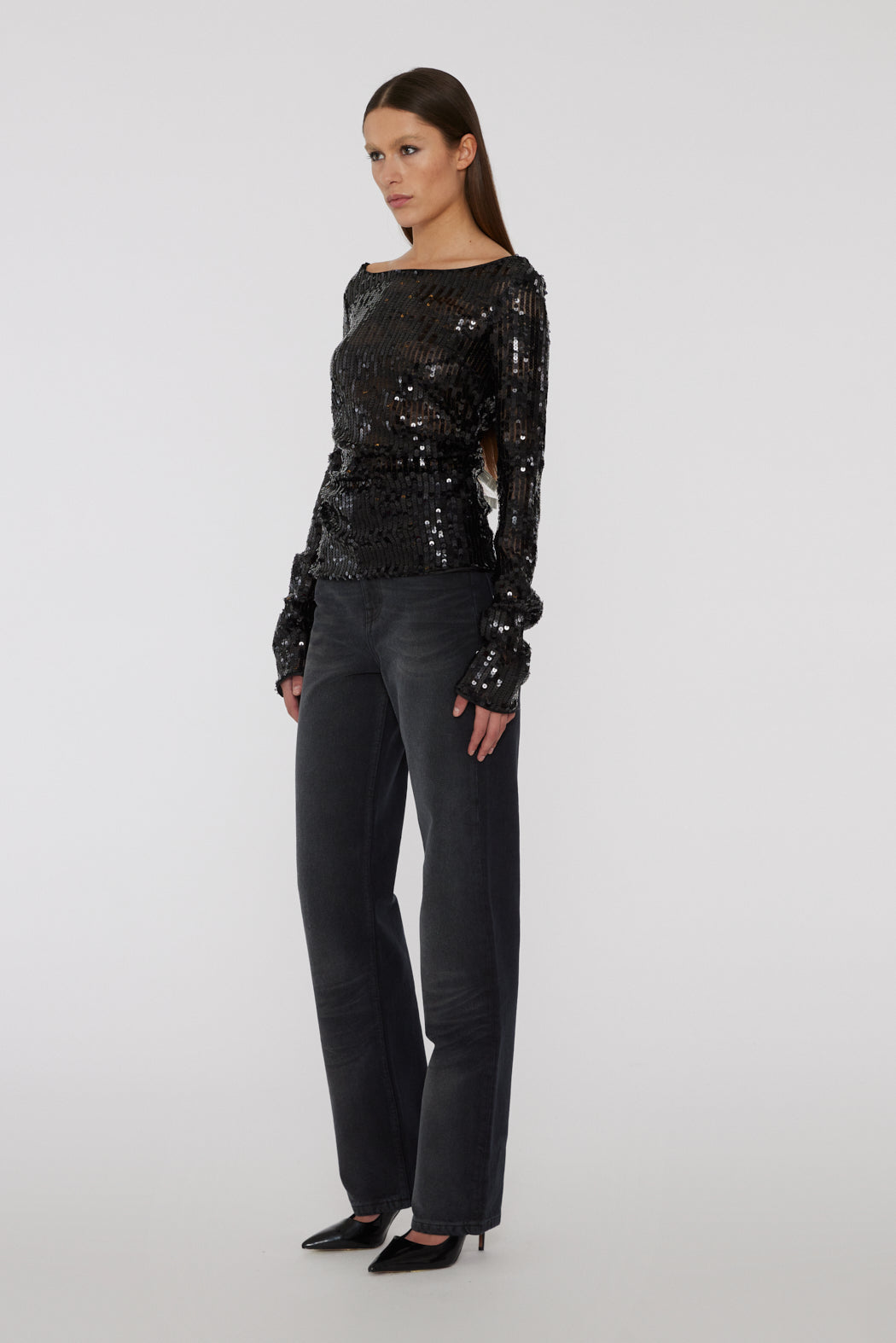 Imara Sequin Off-Shoulder Top