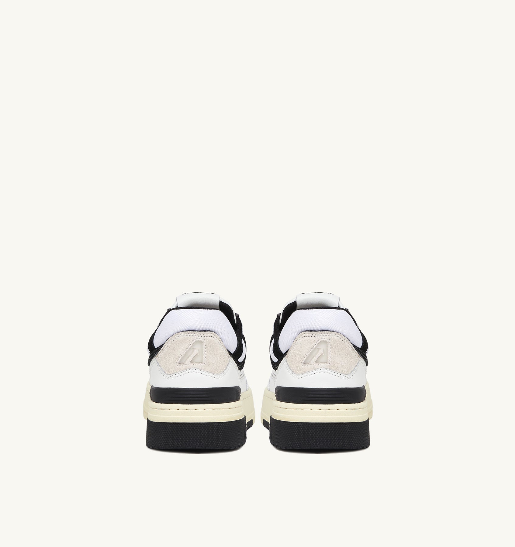 CLC LOW SNEAKERS IN WHITE LEATHER AND BLACK SUEDE