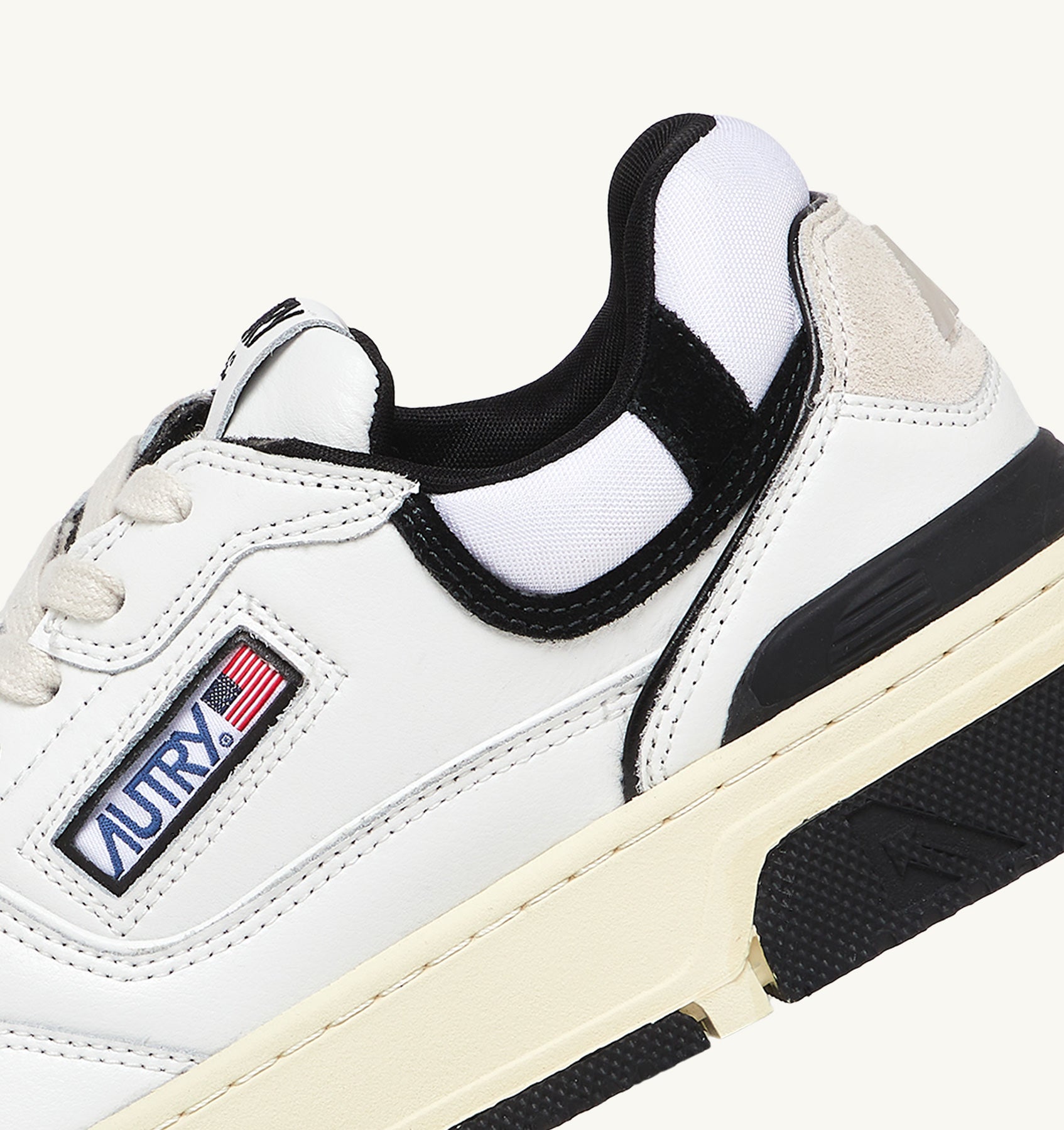 CLC LOW SNEAKERS IN WHITE LEATHER AND BLACK SUEDE