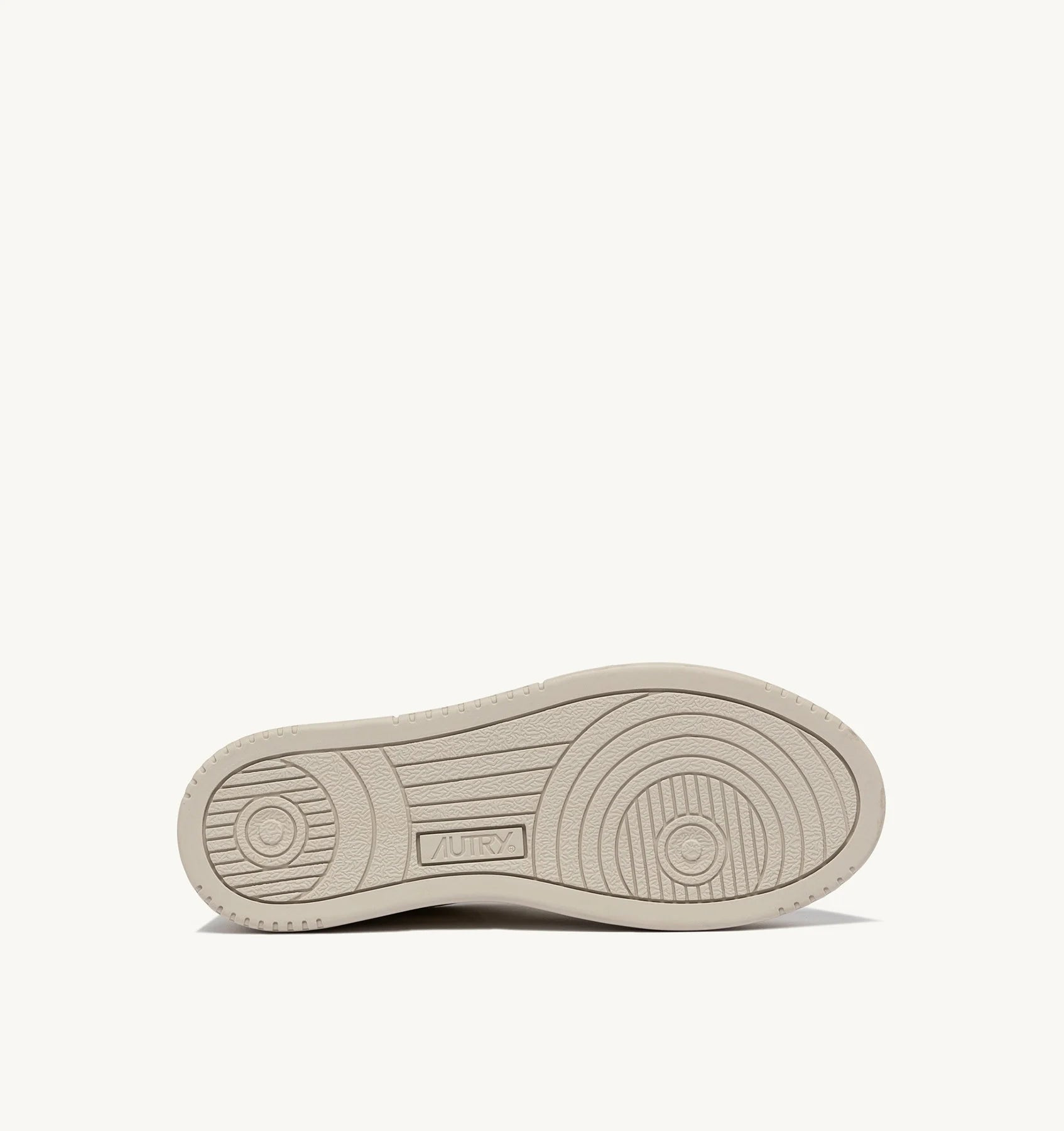 Medalist Low Sneakers In White Textured Leather With Green Black And Beige Details