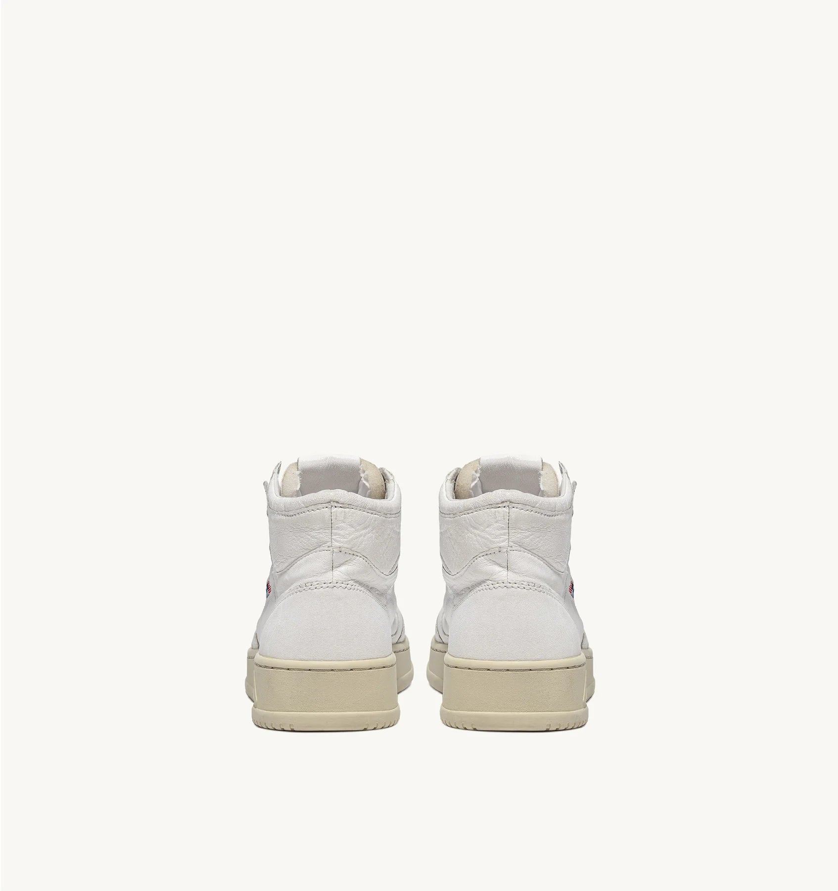Medalist Mid Sneakers in Soft Goatskin White