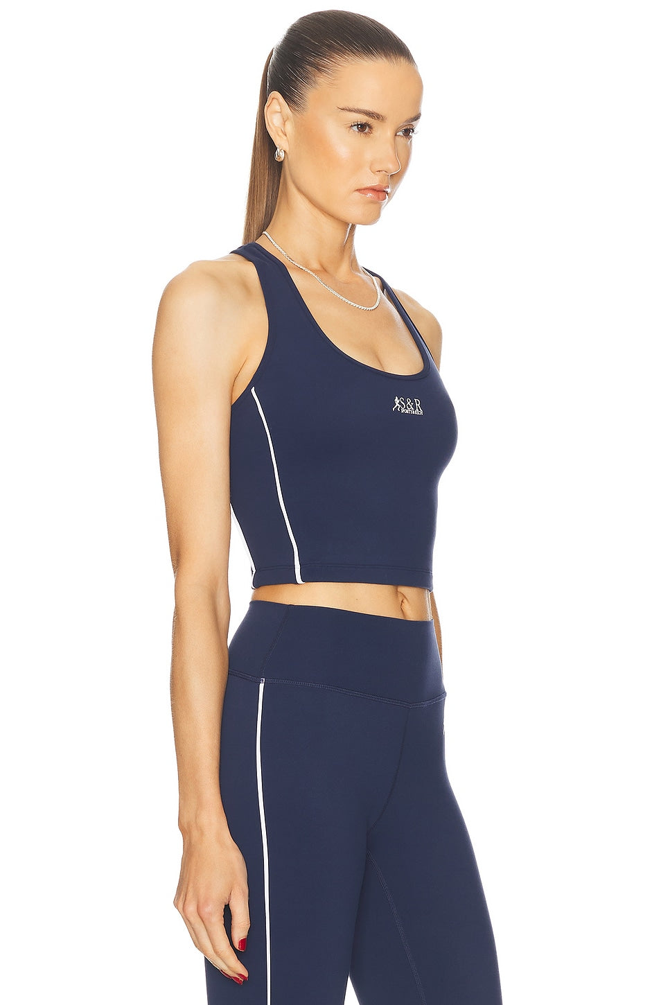 SR Runner Sports Tank - Navy/White