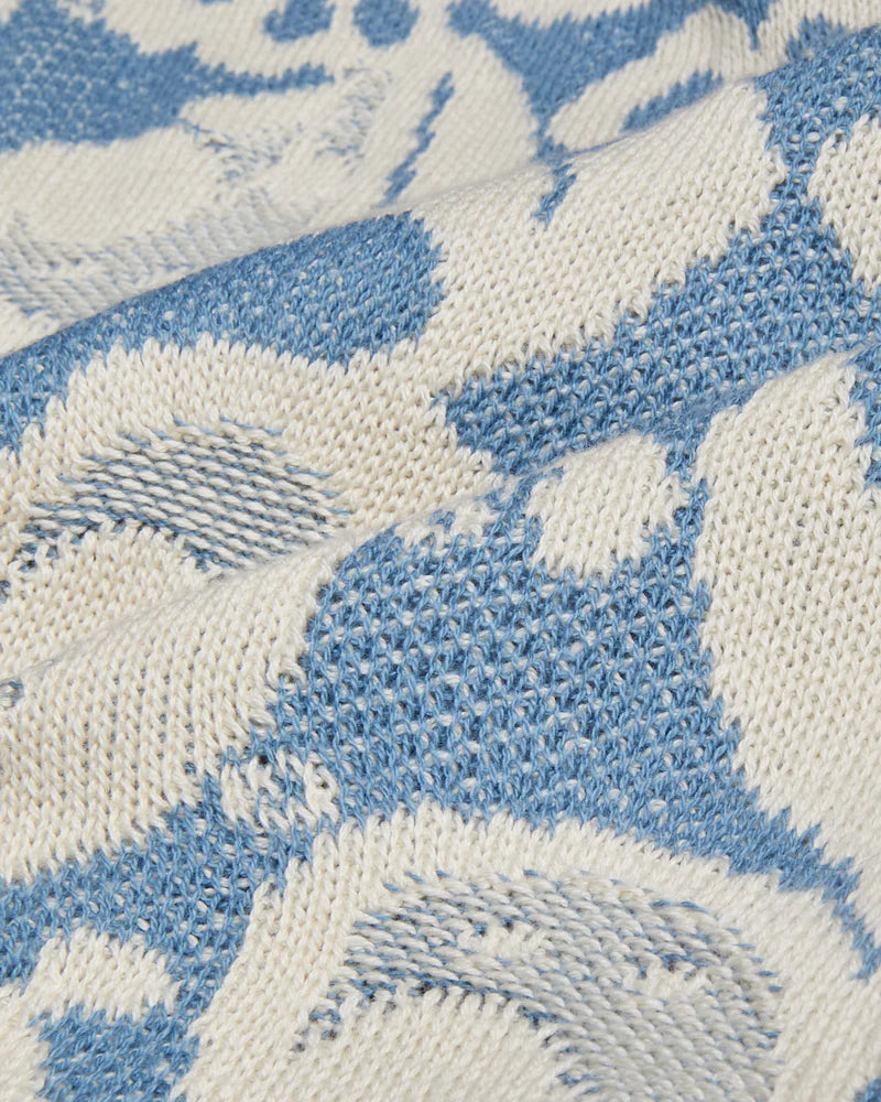 Floral Jacquard Buttondown - Blue