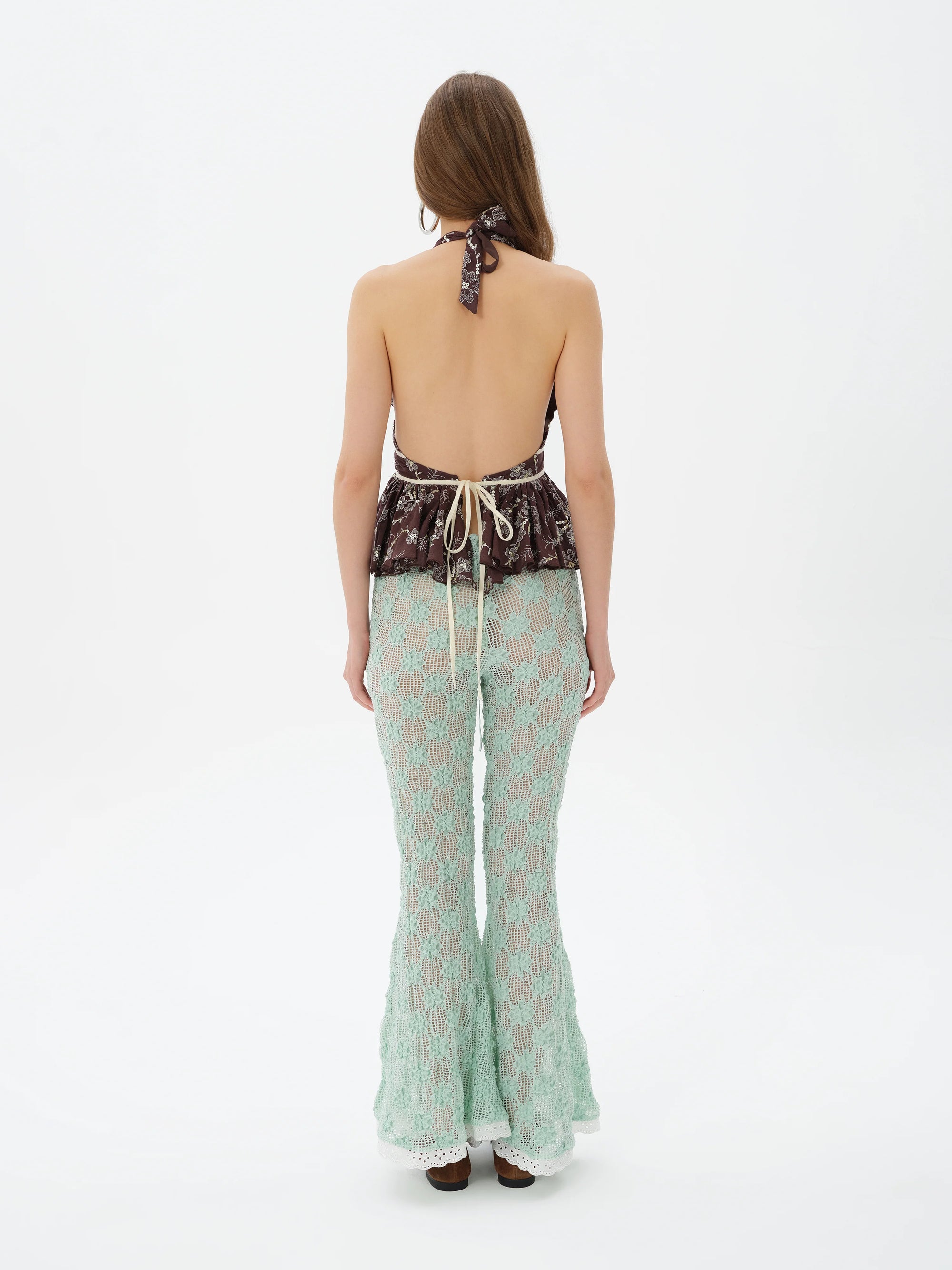 MINILA  Halterneck sequin detailed top