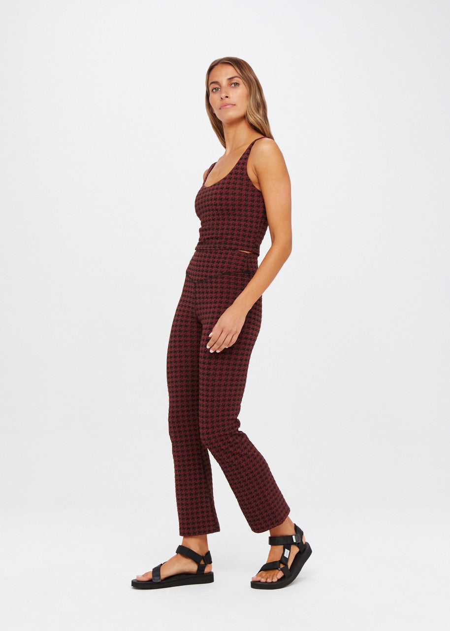 Houndstooth Tess Crop