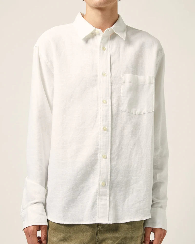 Linen Cotton LS - White