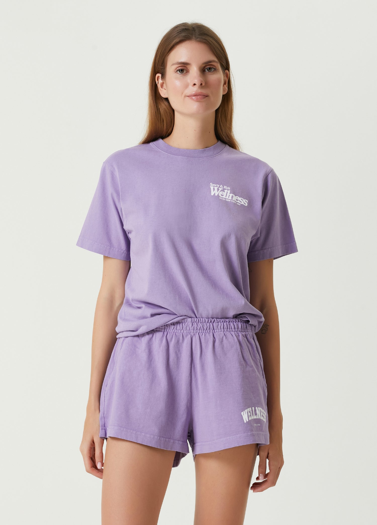 Wellness Ivy Disco Shorts - Violet/White