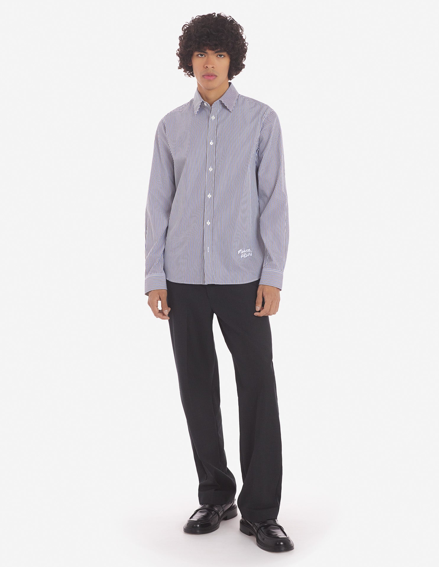 Classic  Shirt in Cotton with Logo Handwriting