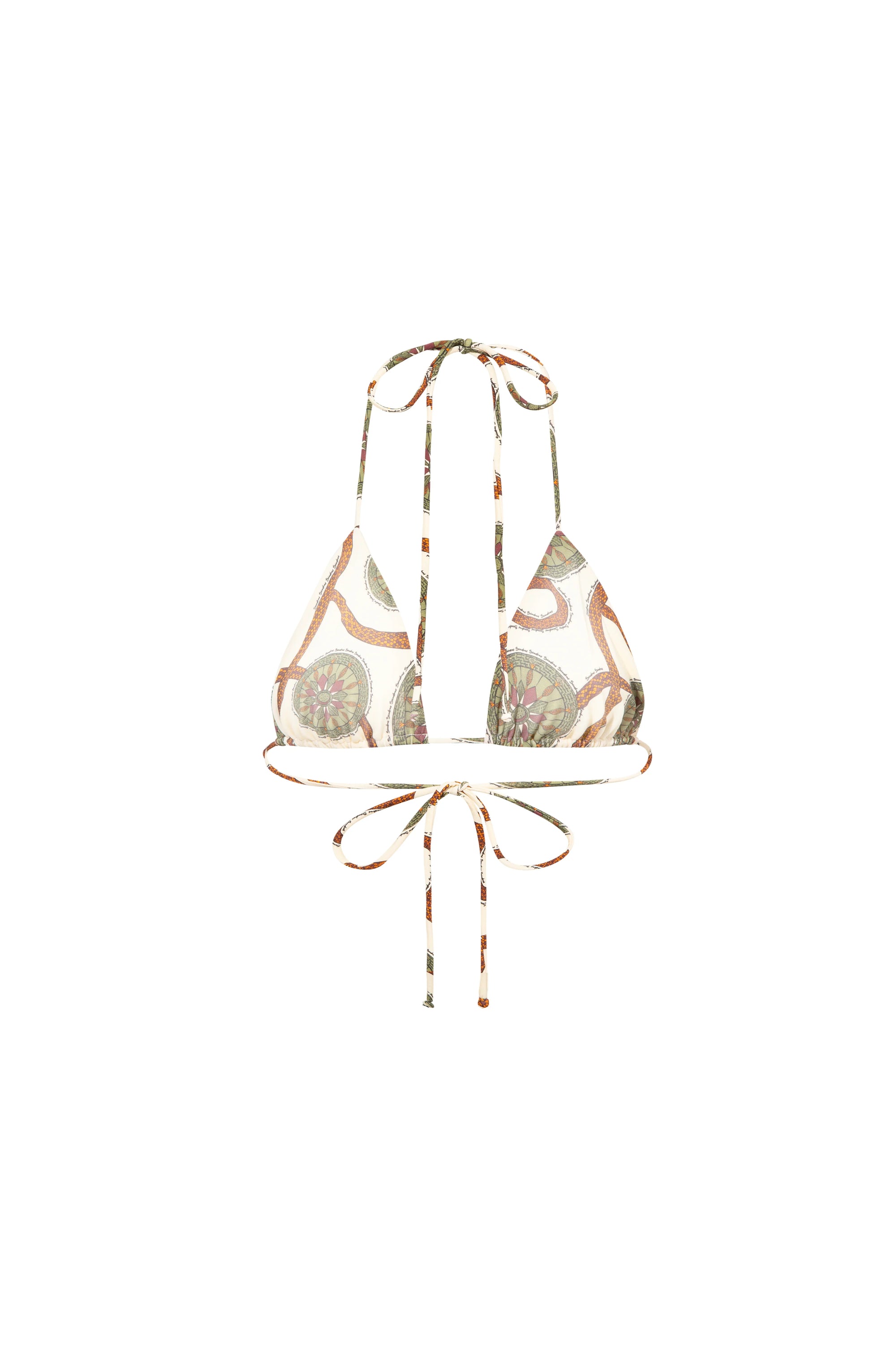 ALYN  Printed triangle bikini top