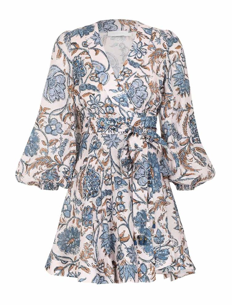 Vitali Wrap Short Dress