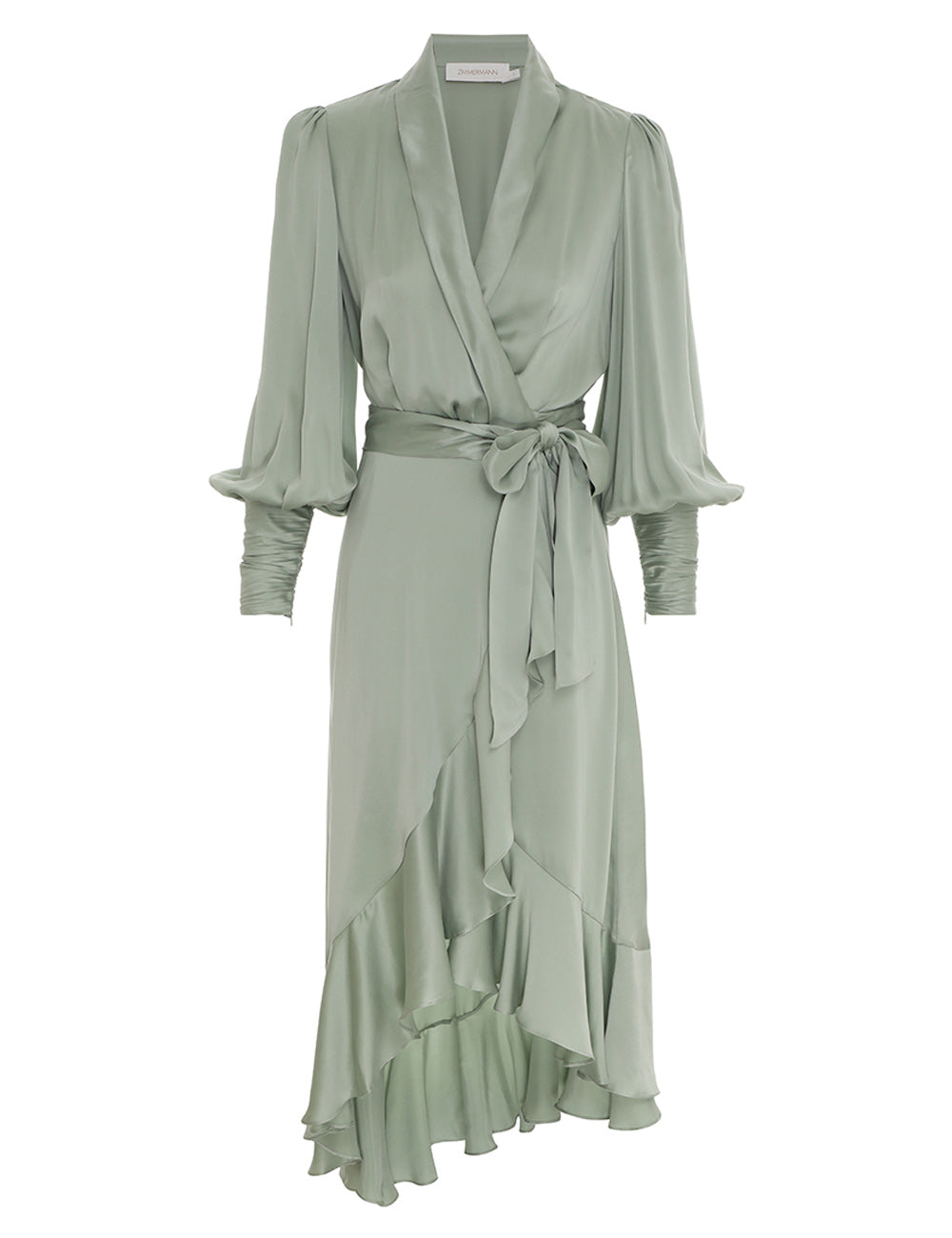 Silk Wrap Midi Dress