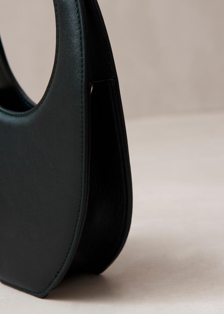 The O Jade Green Leather Crossbody Bag