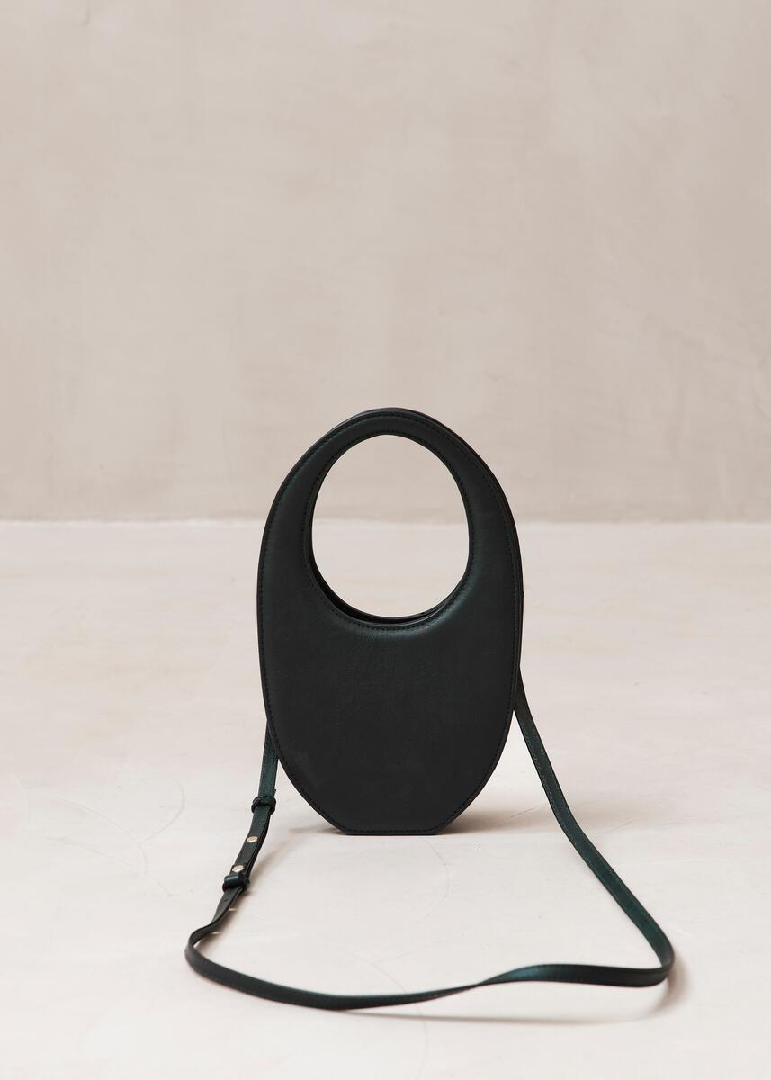 The O Jade Green Leather Crossbody Bag