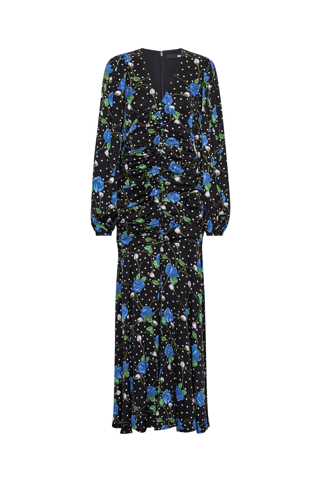 Satin Maxi V-Neck Dress