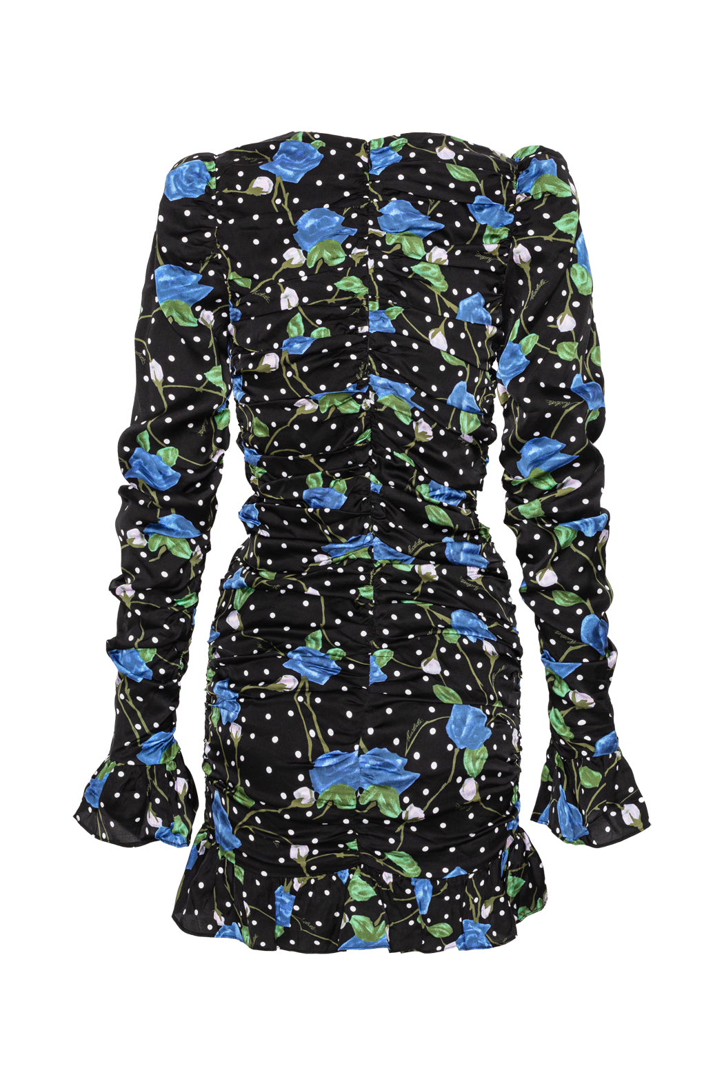 Satin Ruffle Mini Dress