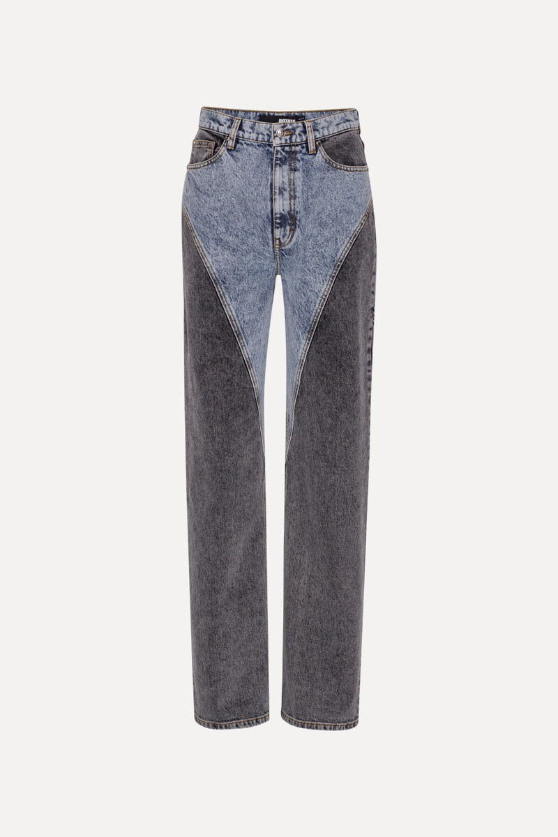 Straight Patchwork Jeans