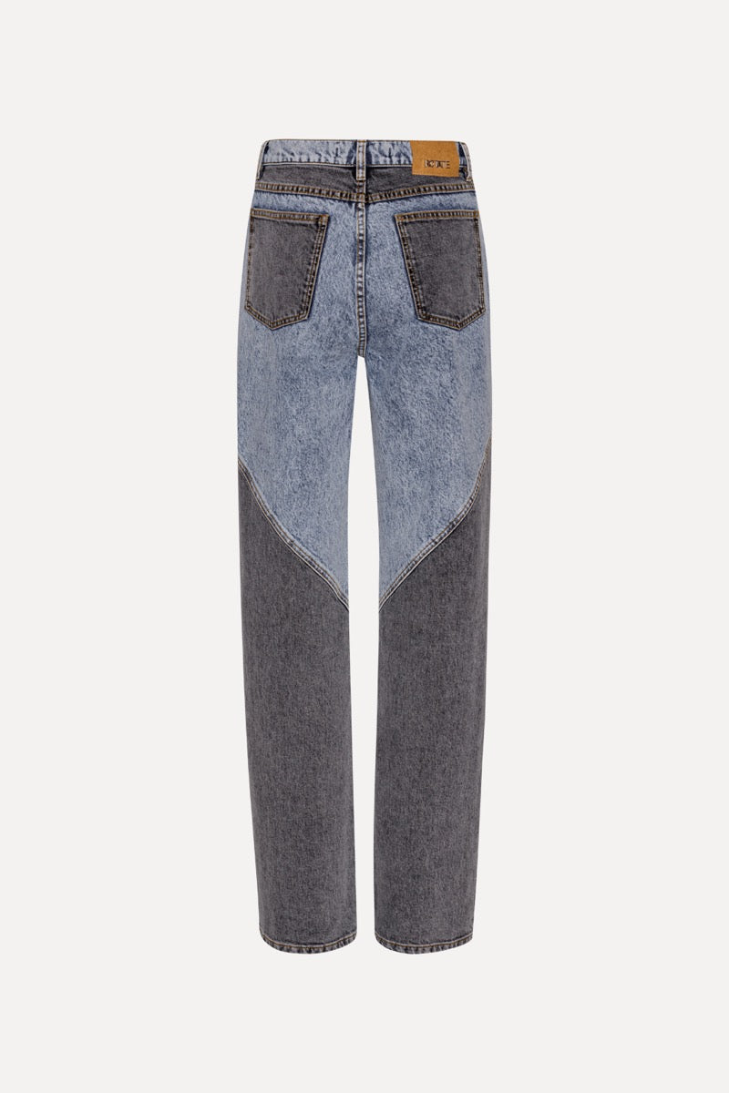 Straight Patchwork Jeans