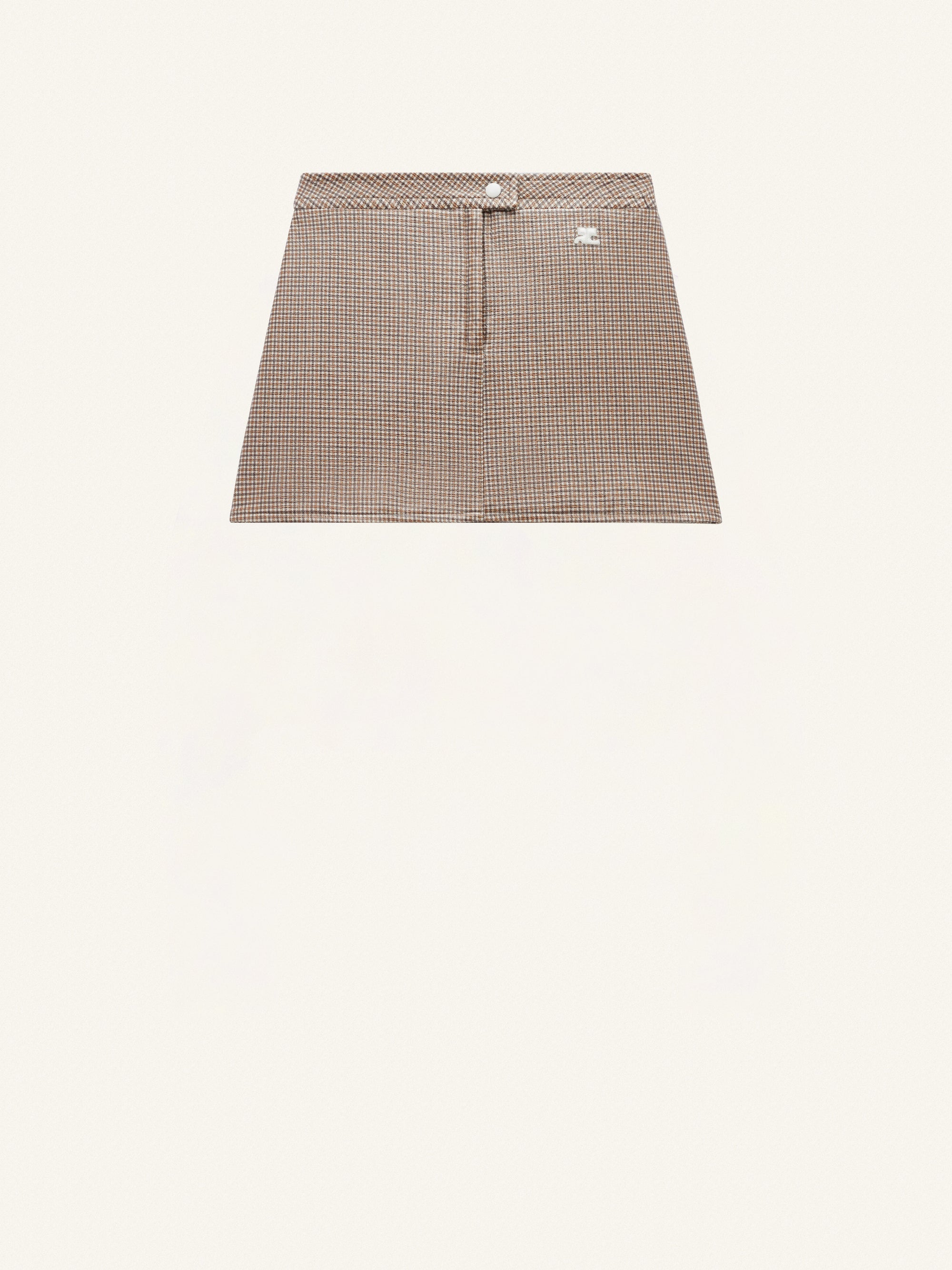 REEDITION CHECKED VINYL MINI SKIRT
