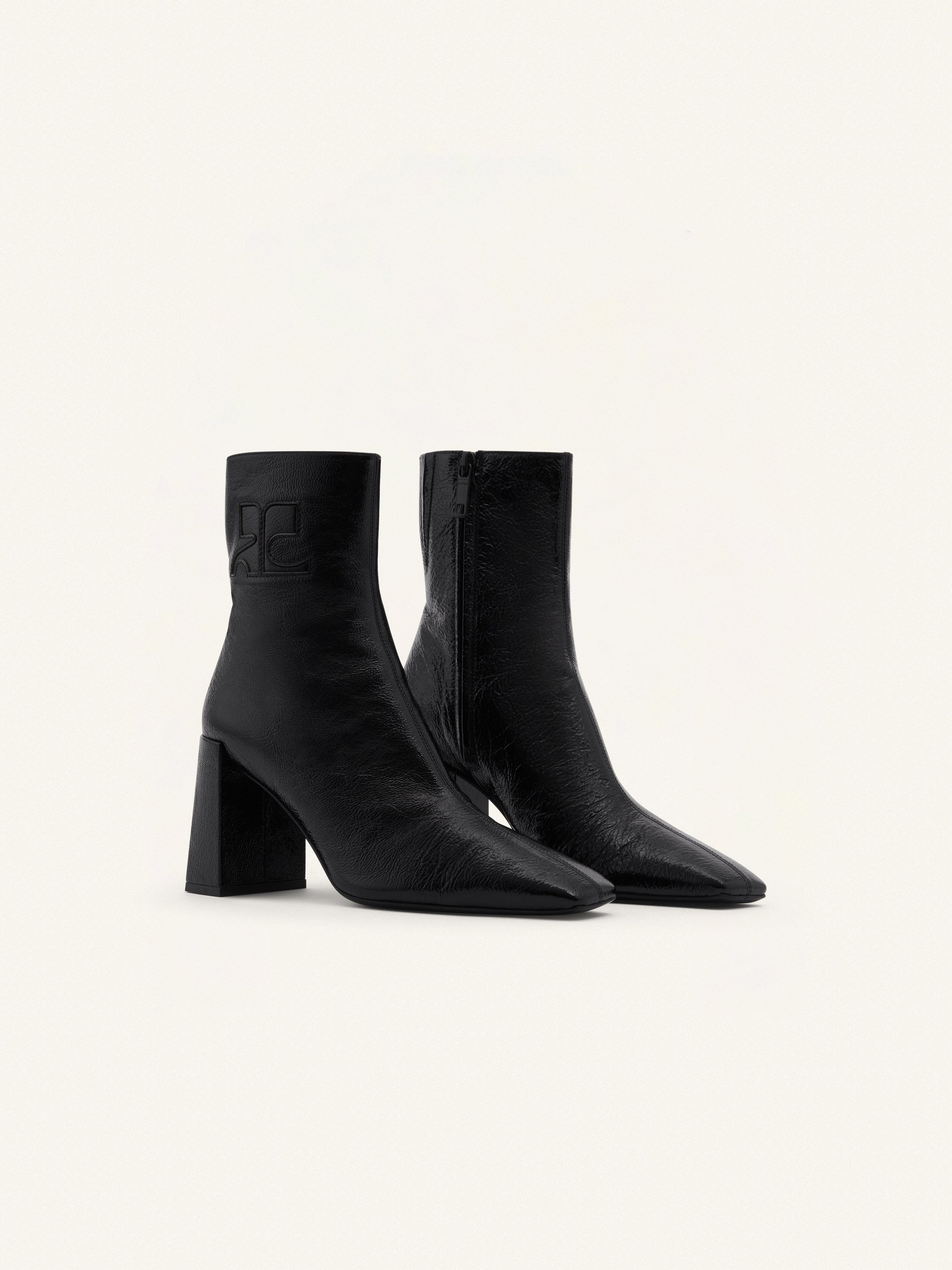 HERITAGE NAPLACK LEATHER ANKLE BOOTS