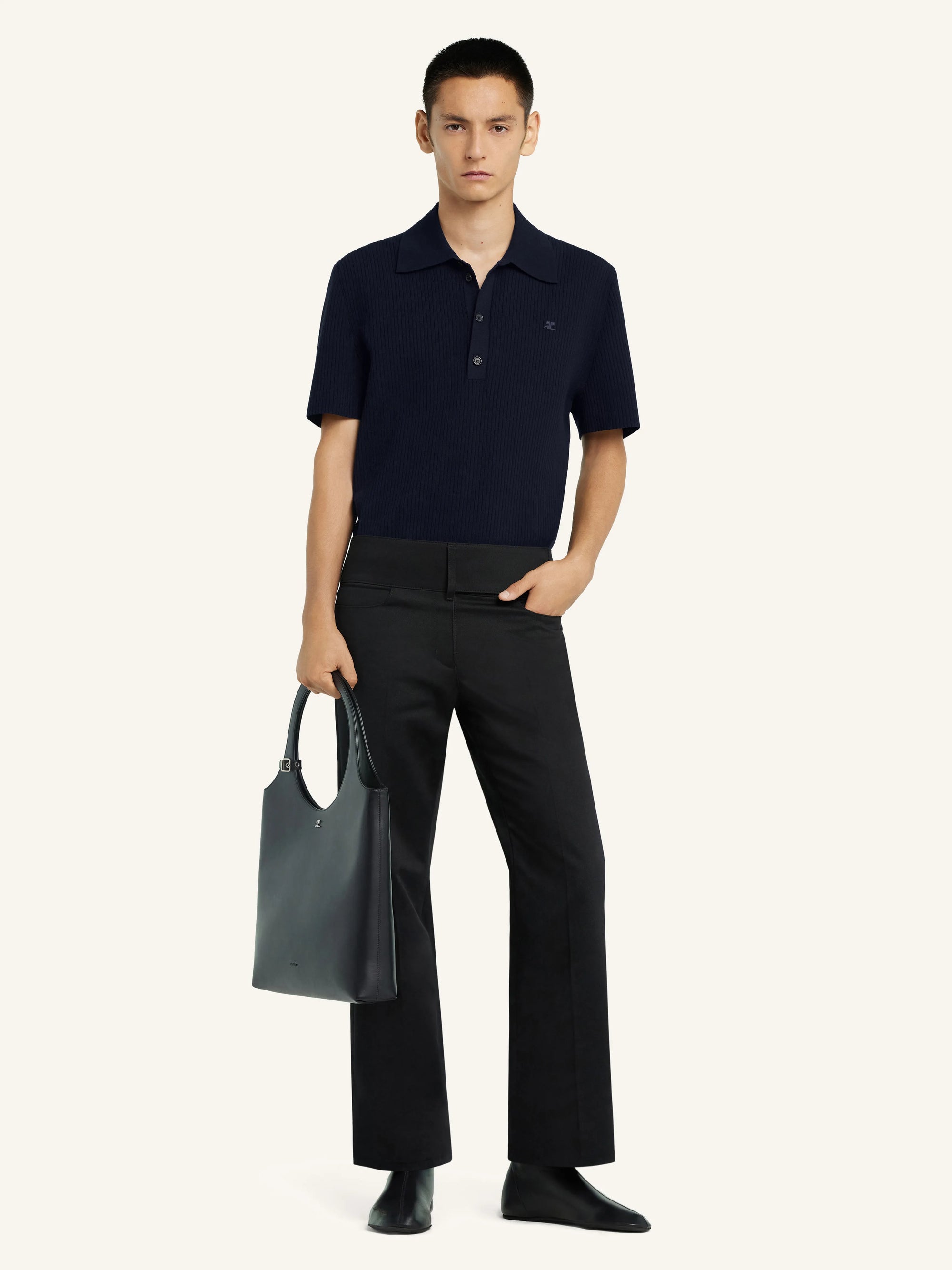 Rib Knit Polo