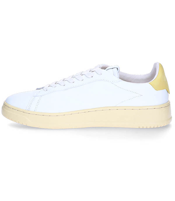 Dallas Low Sneakers in Goat Nabuk color White and Yellow