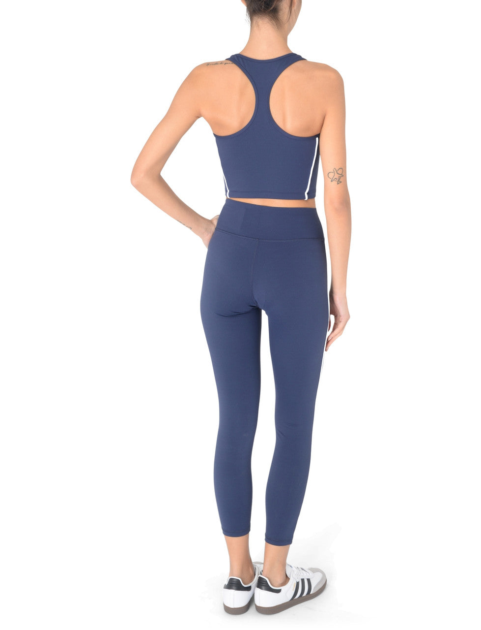 SR Runner Legging - Navy/White