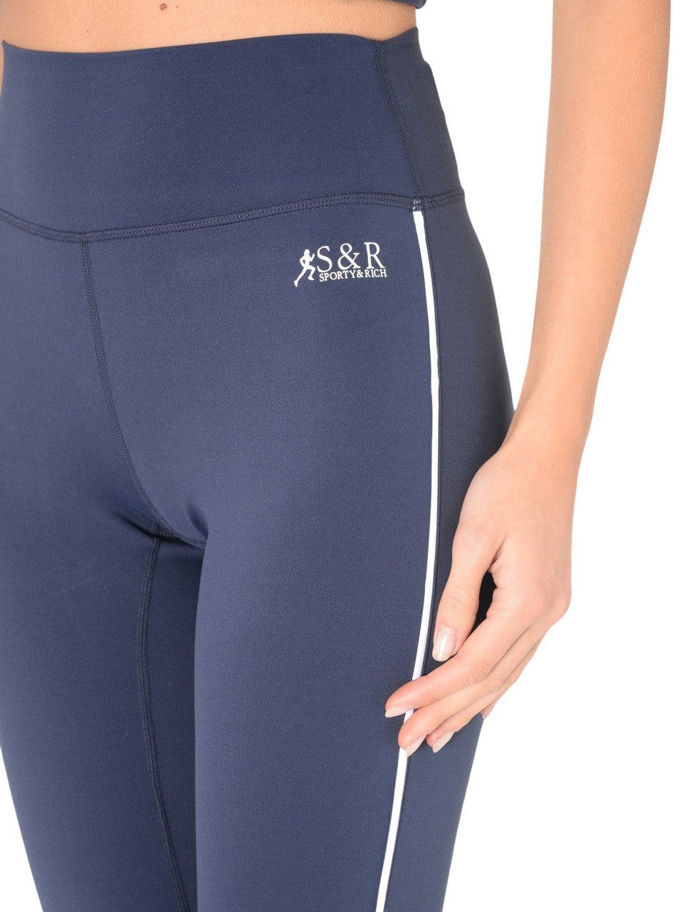 SR Runner Legging - Navy/White