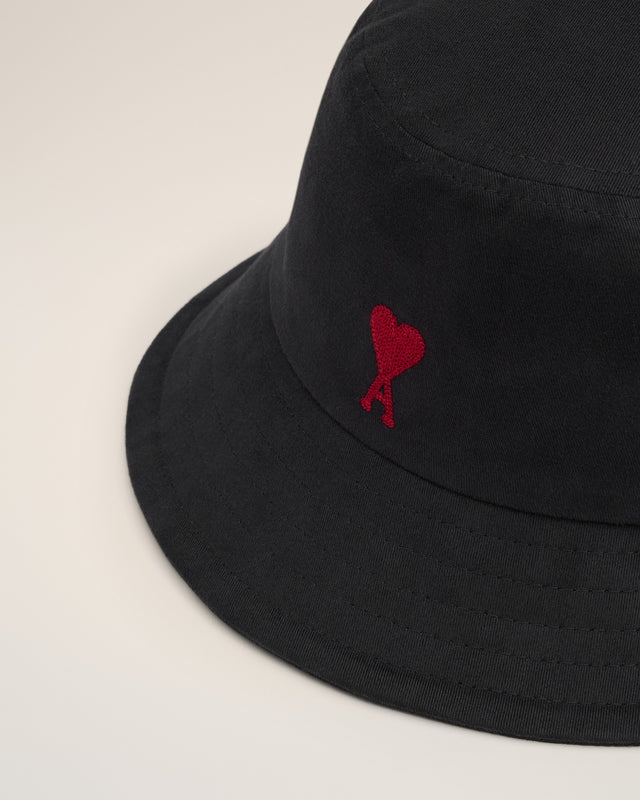 Red Ami de Coeur Embroidery Bucket Hat