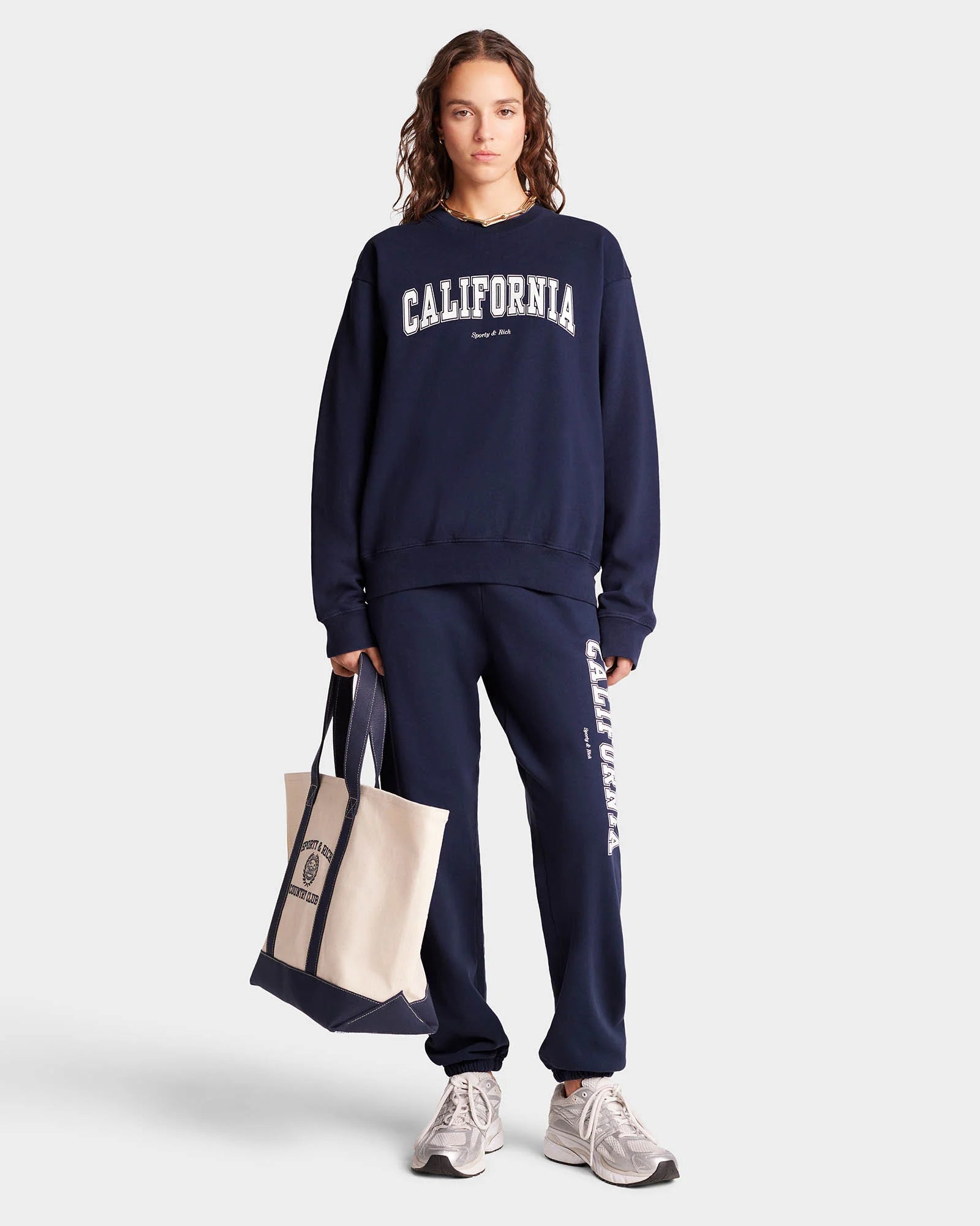 Callifornia Crewneck - Navy/White