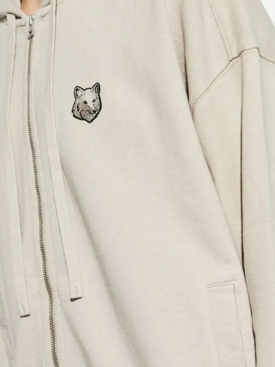 BOLD FOX HEAD PATCH FULLZIP OVERSIZE HOODIE