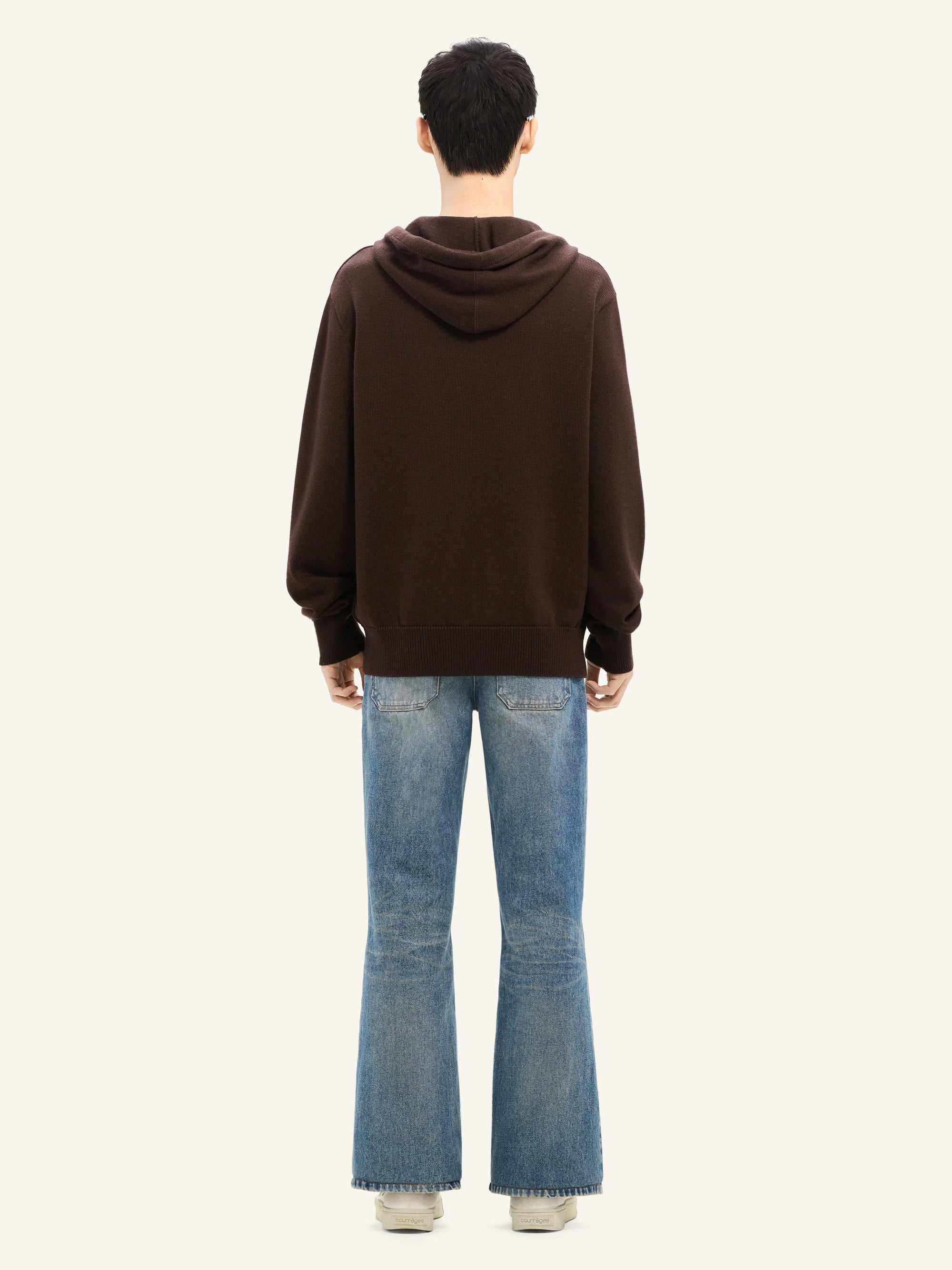 ZIPPED WOOL HOODIE