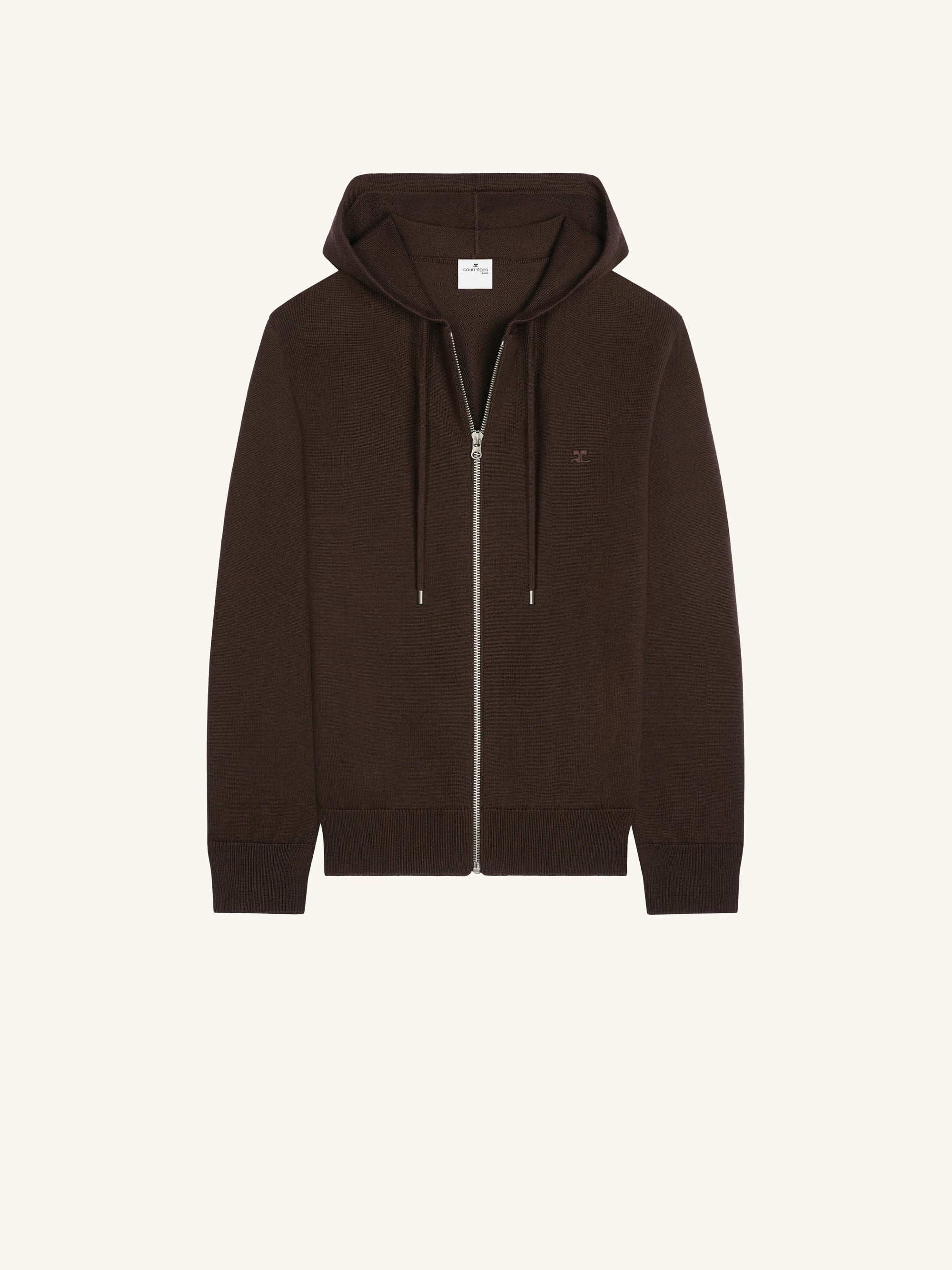 ZIPPED WOOL HOODIE