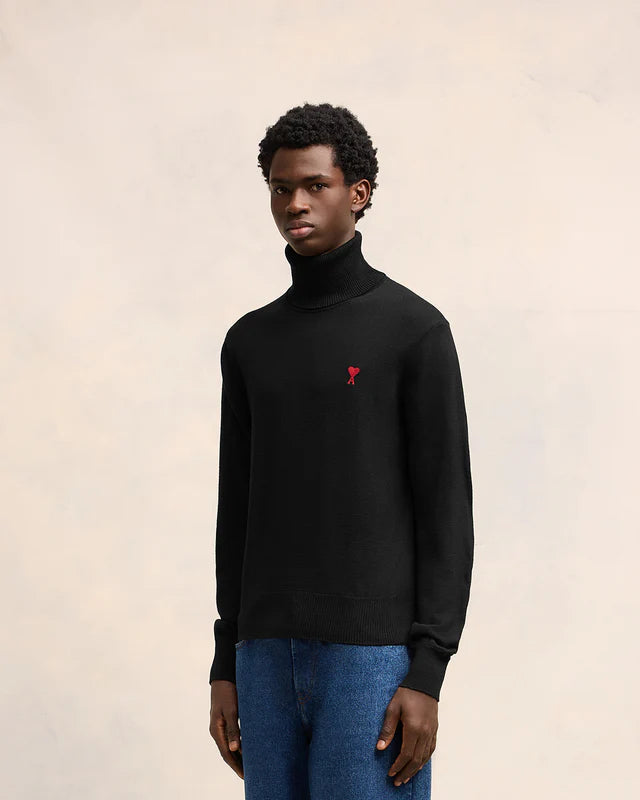 Red Ami de Coeur Turtle Neck Sweater