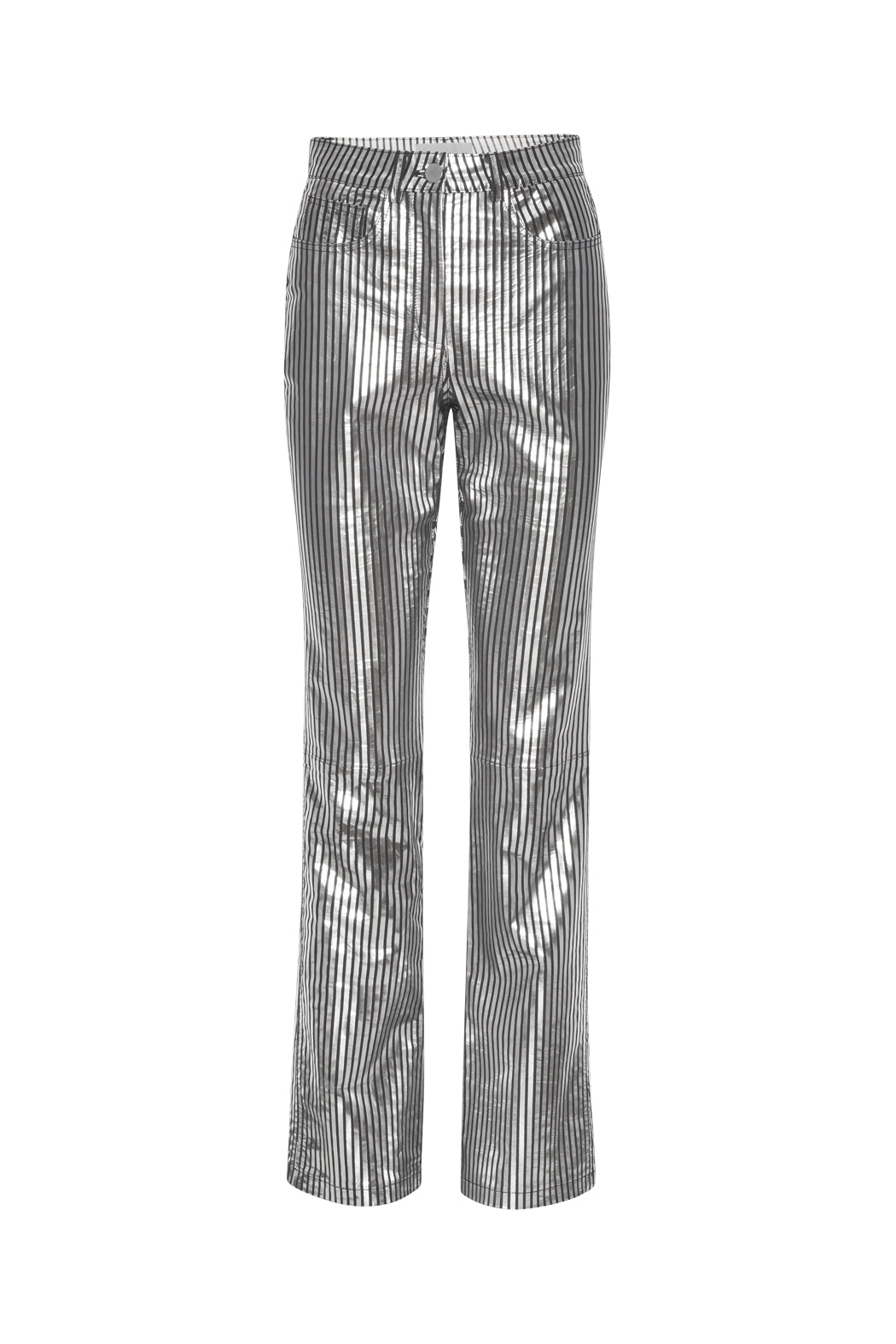 Lynn Striped Leather Pants